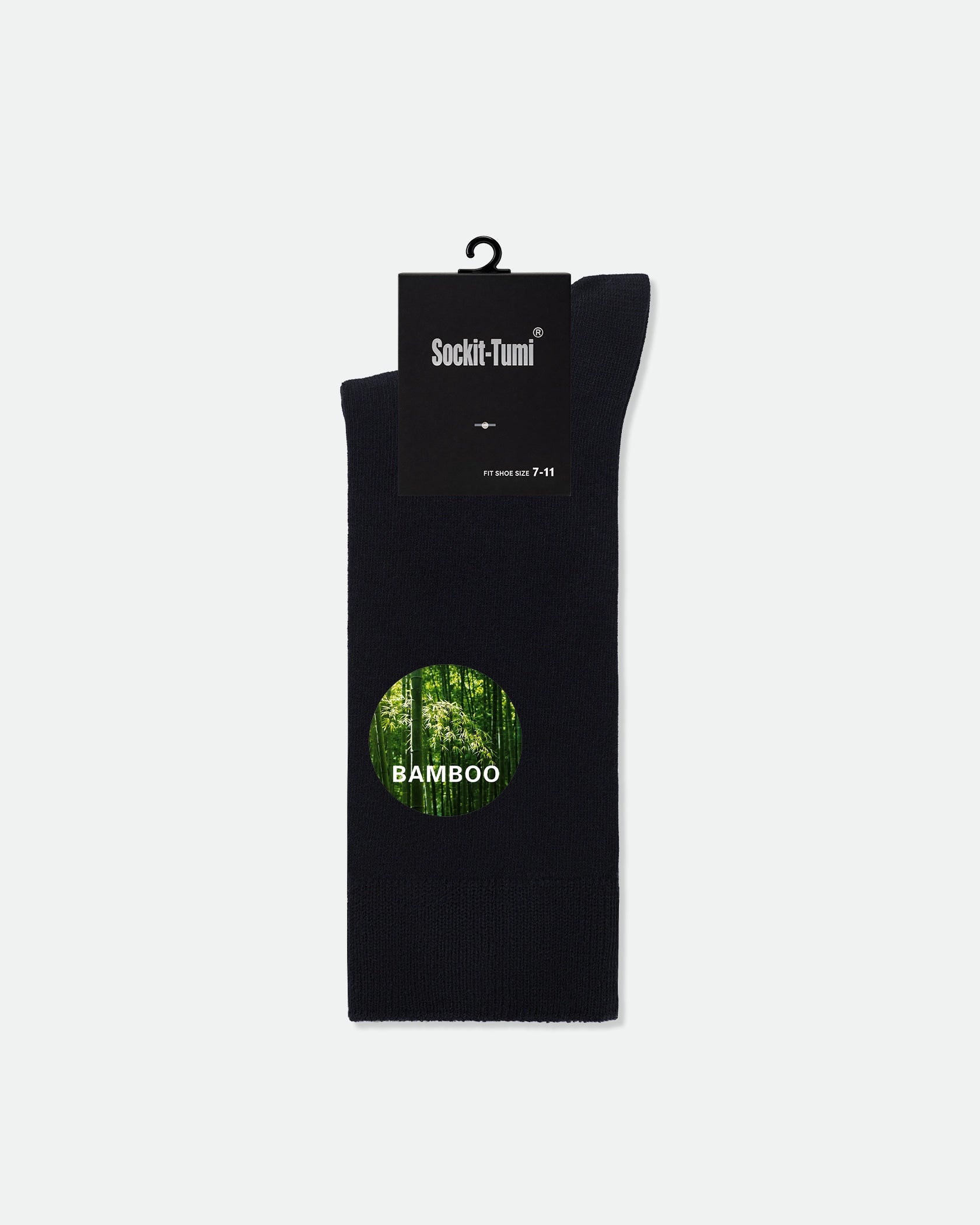 Sockit-Tumi Men's Bamboo Business Dress Socks Plain Black
