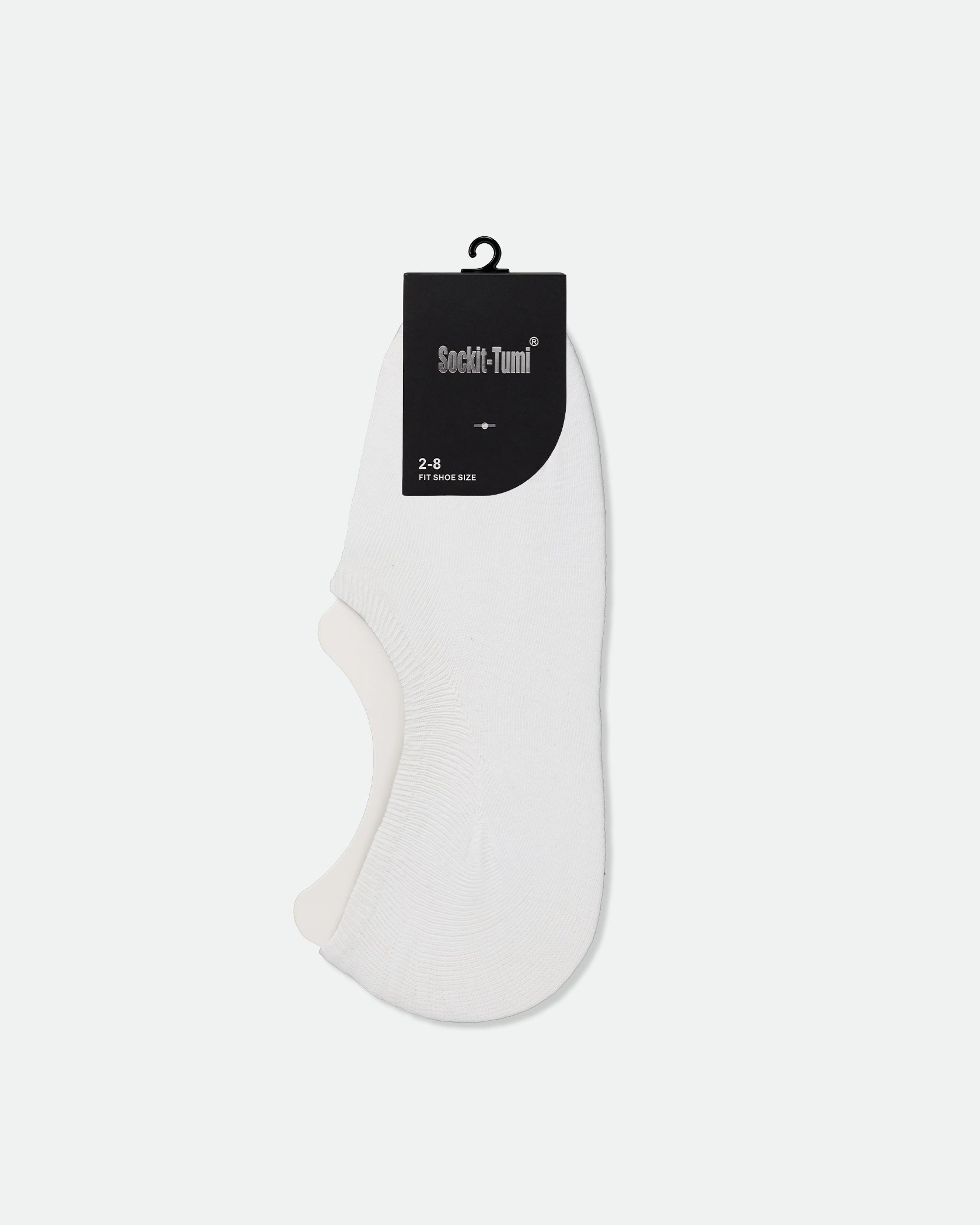Women's Cotton Footlet Invisible No Show Socks with Heel Rubber White