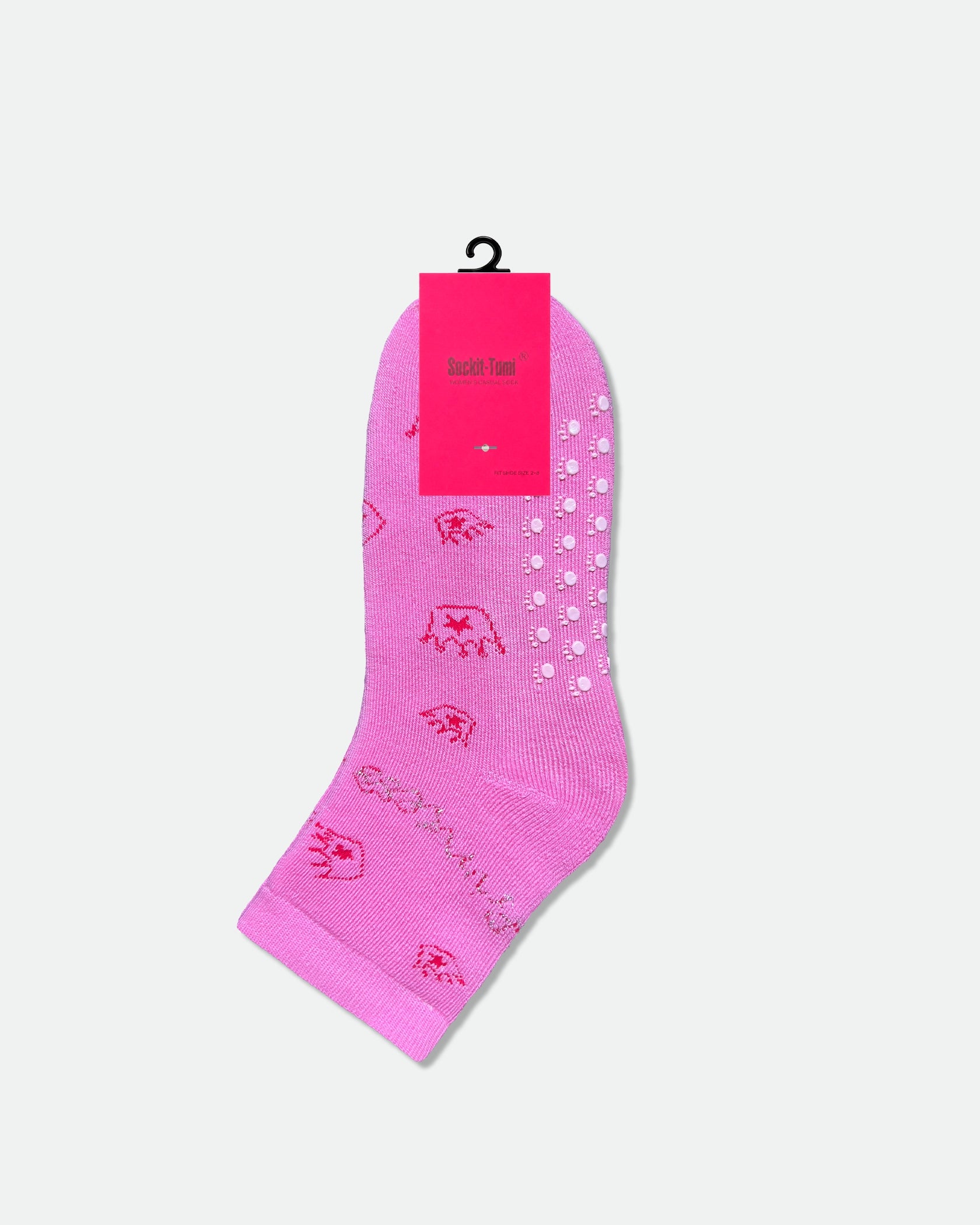 Women's Non-Slip Novelty Bed Socks Assorted Dozen Pack — 6 Designs (2 Pairs Each)
