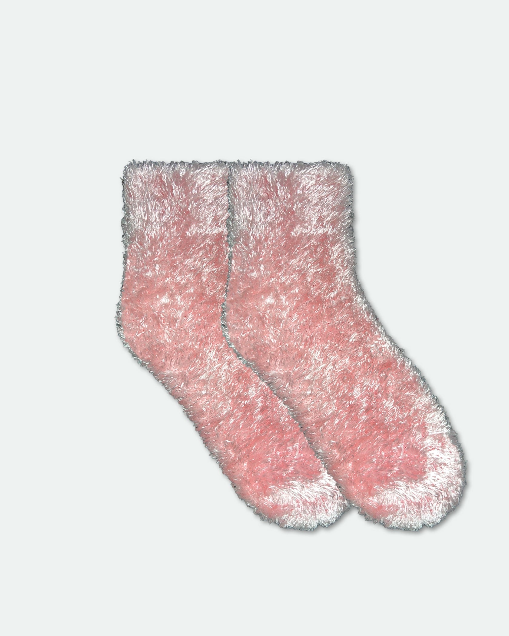 Women's Fluffy Crew Bed Socks Light Pink - Label