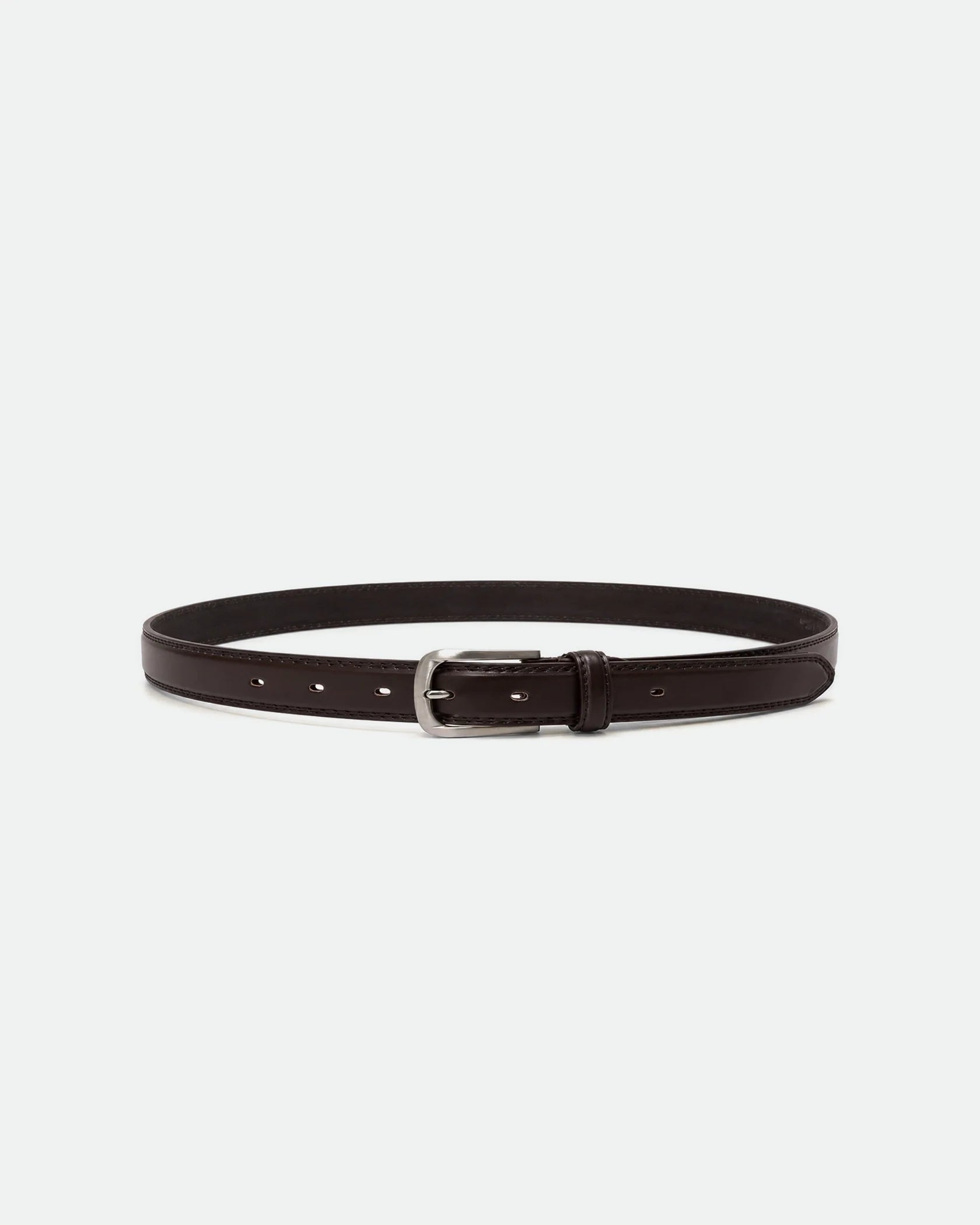 Kids Brown Single Stitch Leather Belt 29mm