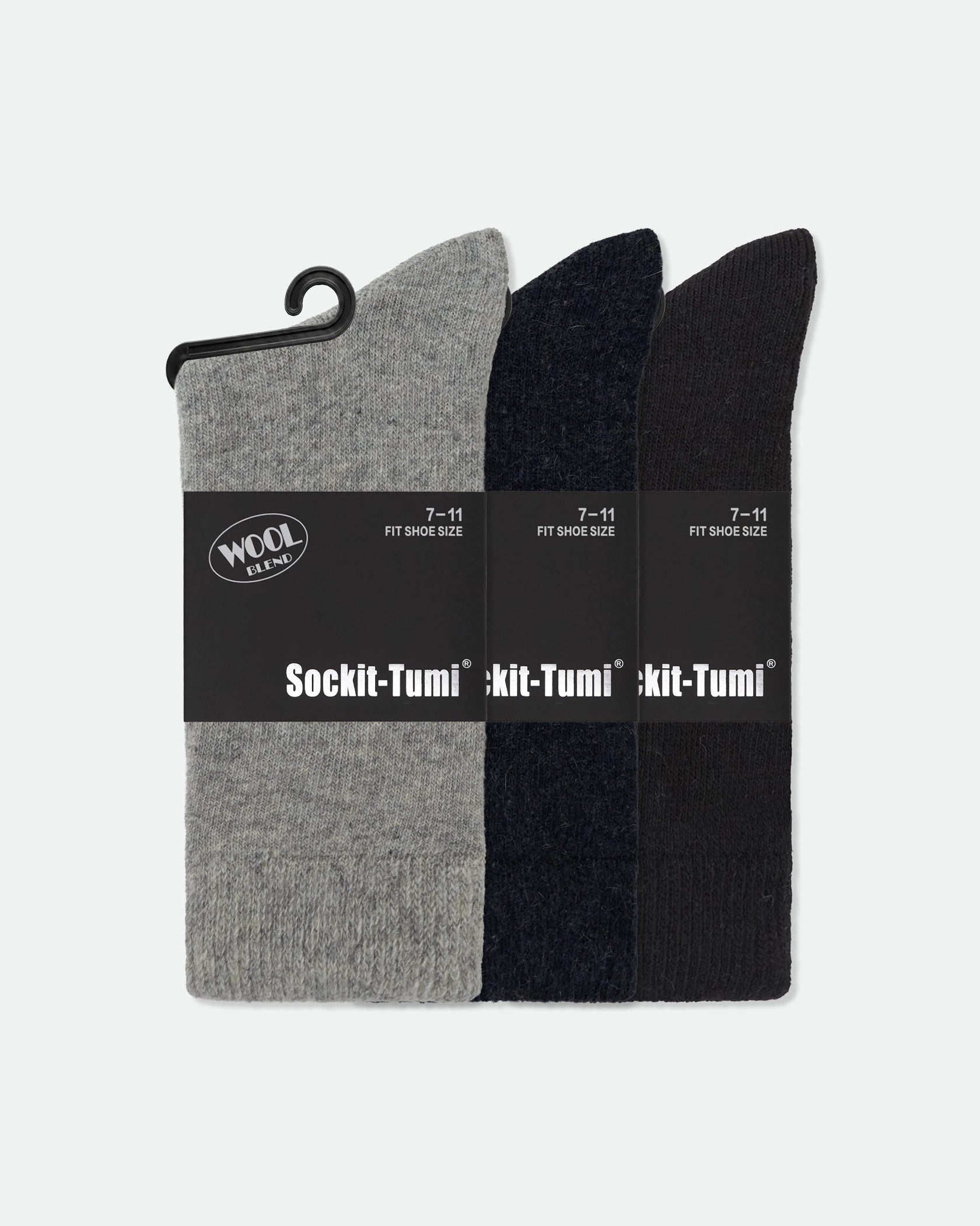 Men's Classic Crew Merino Wool Socks Mix Colour