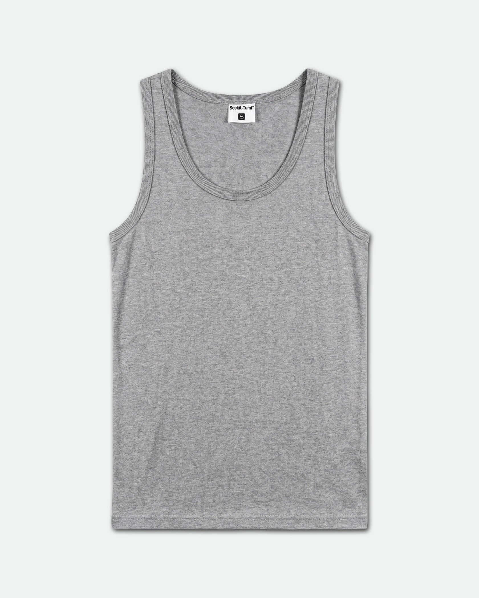 Sockit-Tumi 100% Cotton Plain Singlets Grey