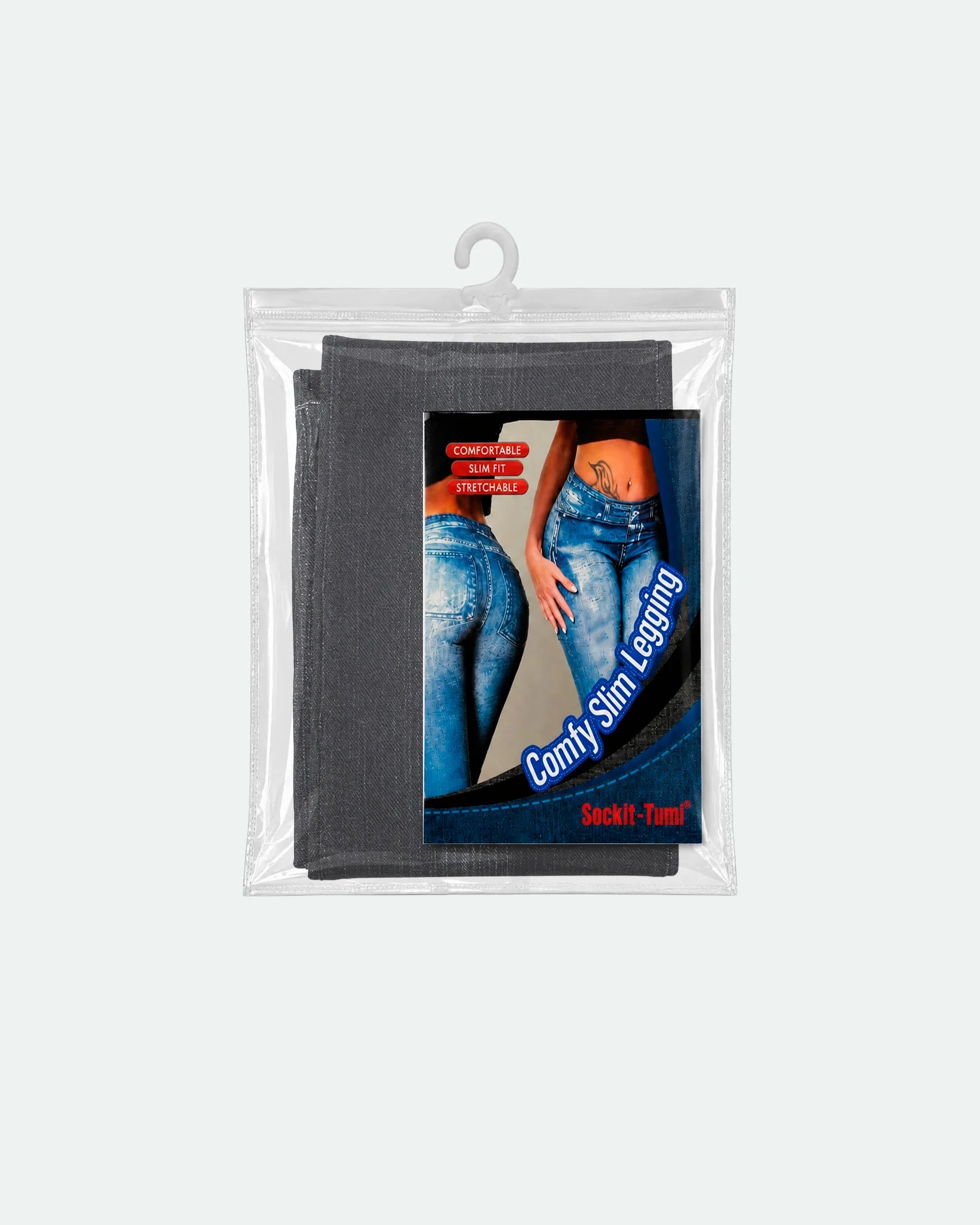 Denim Print Jean Leggings Black Wash L-XL - Packaging