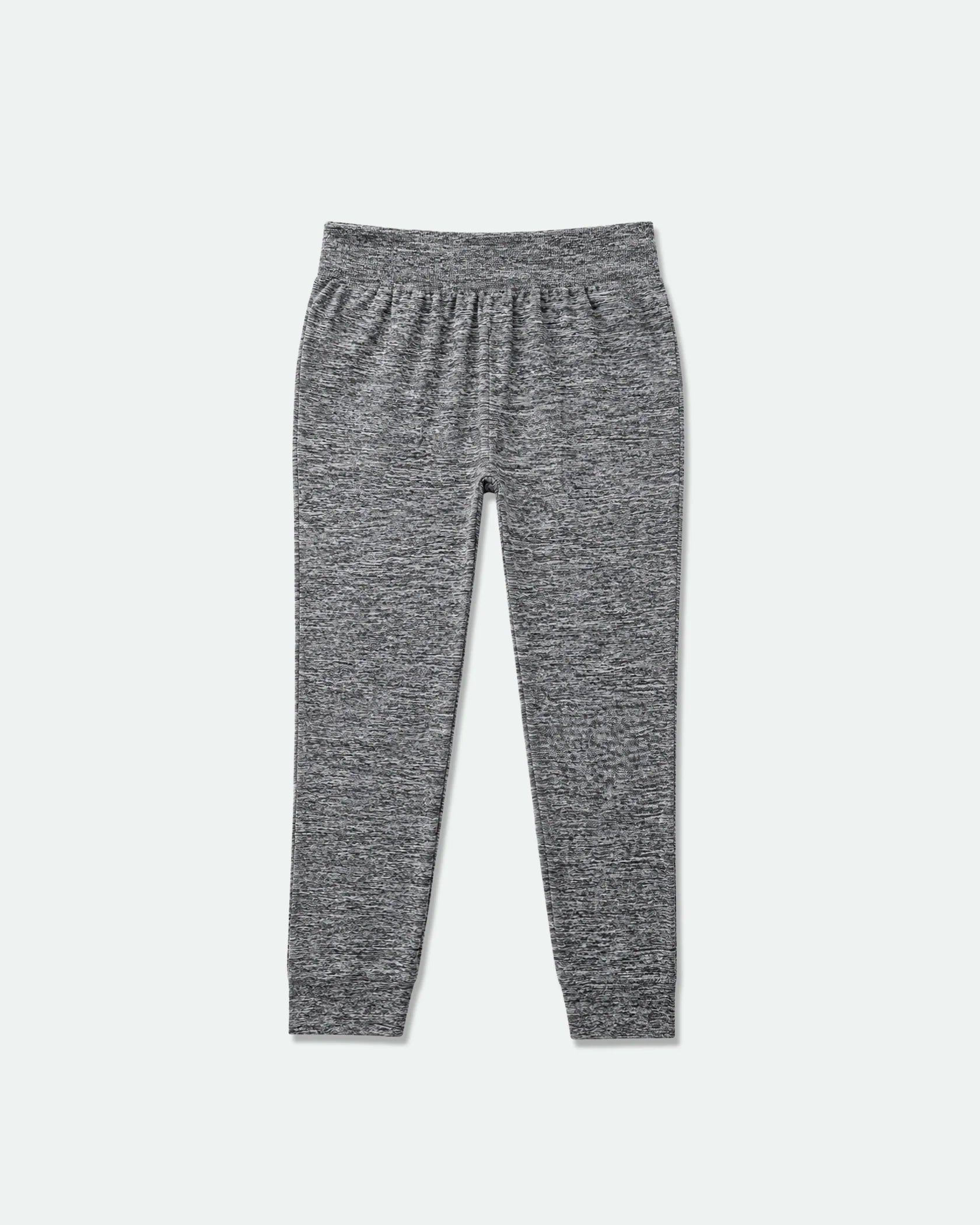 Womens Stretch Knit Jogger Leggings Grey Marle S-M - Front