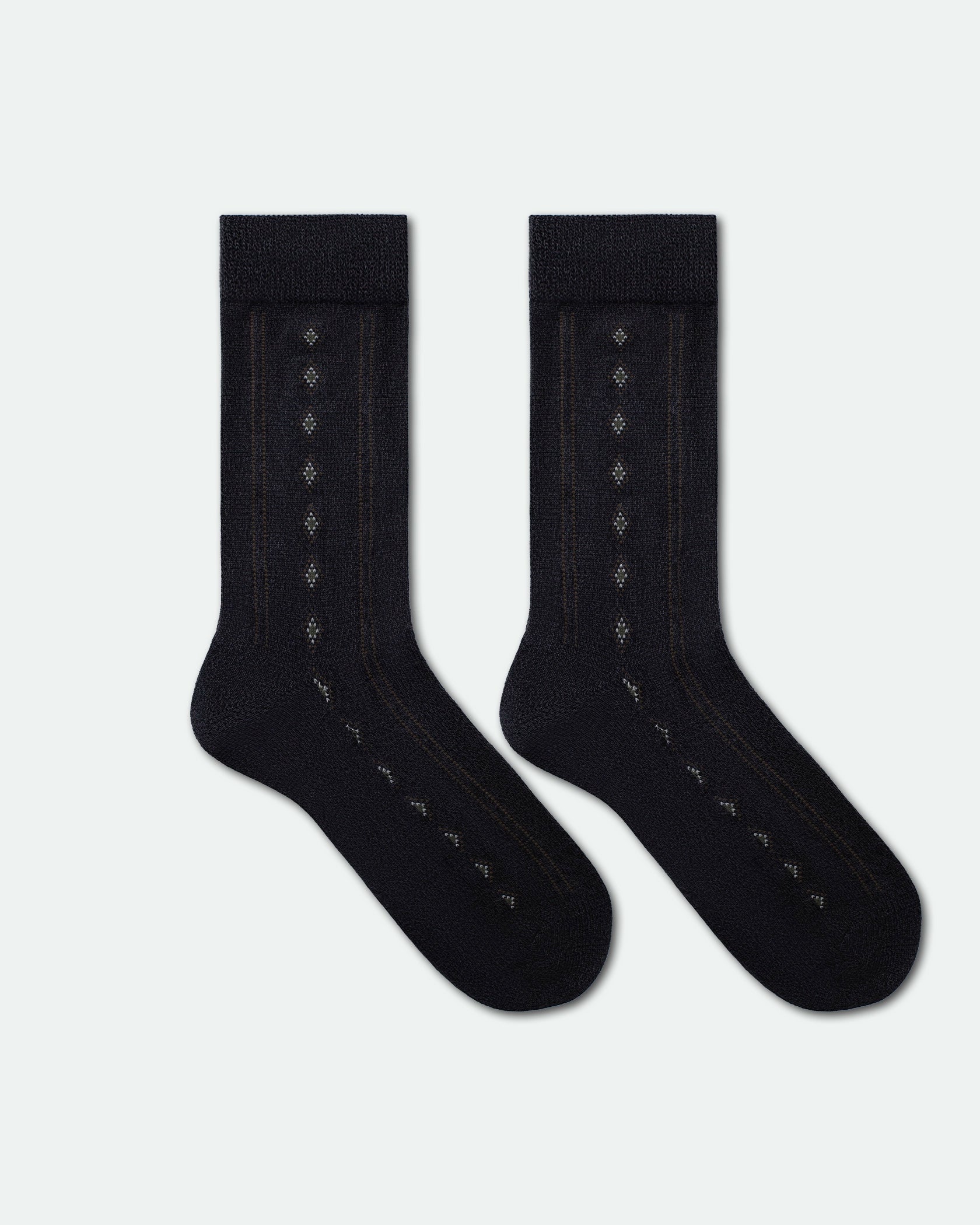 Men's Patterned Business Dress Socks Mix Argyle and Diamond