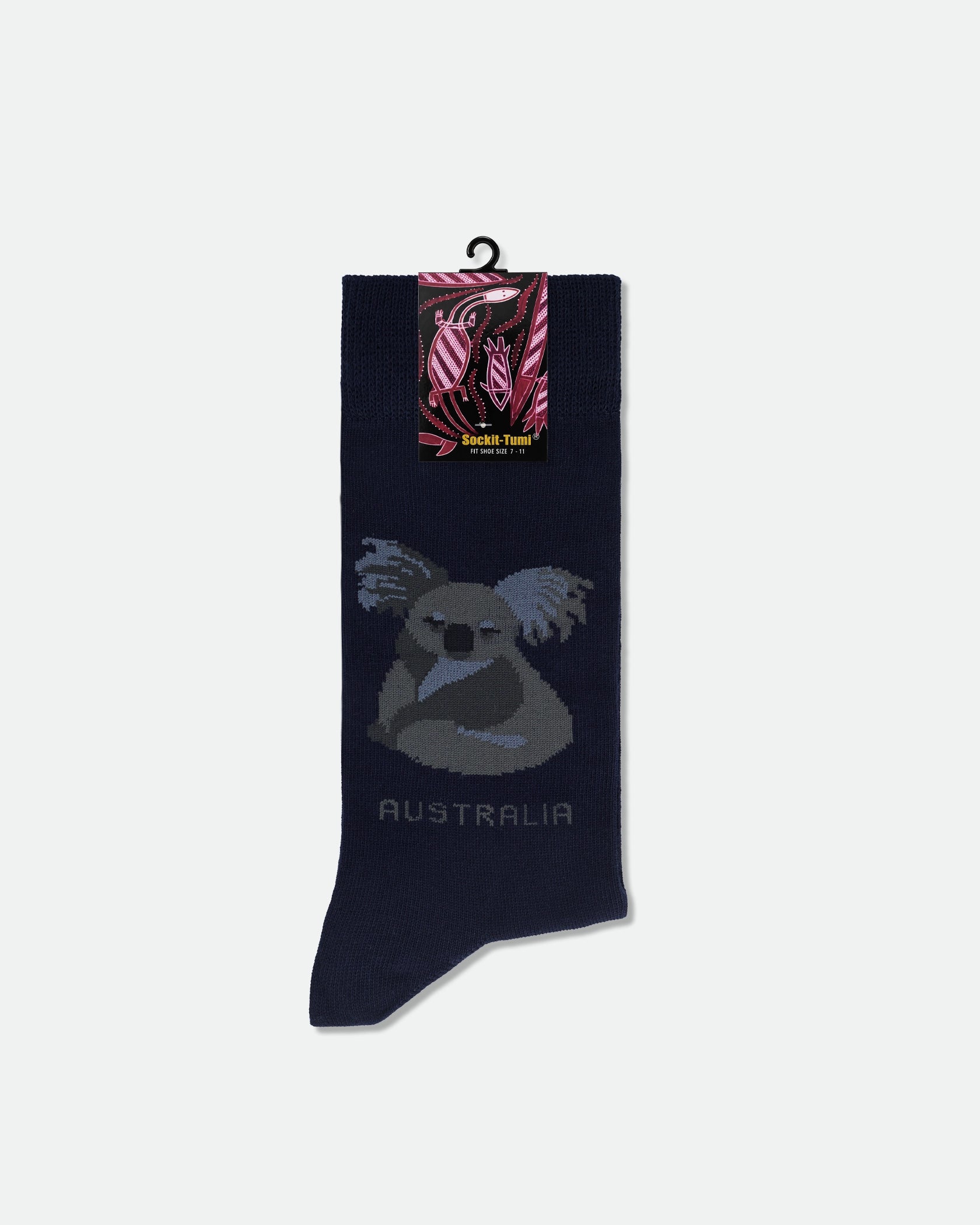 Men's Australian Souvenir Business Socks — Koala & Kangaroo Assorted Pack