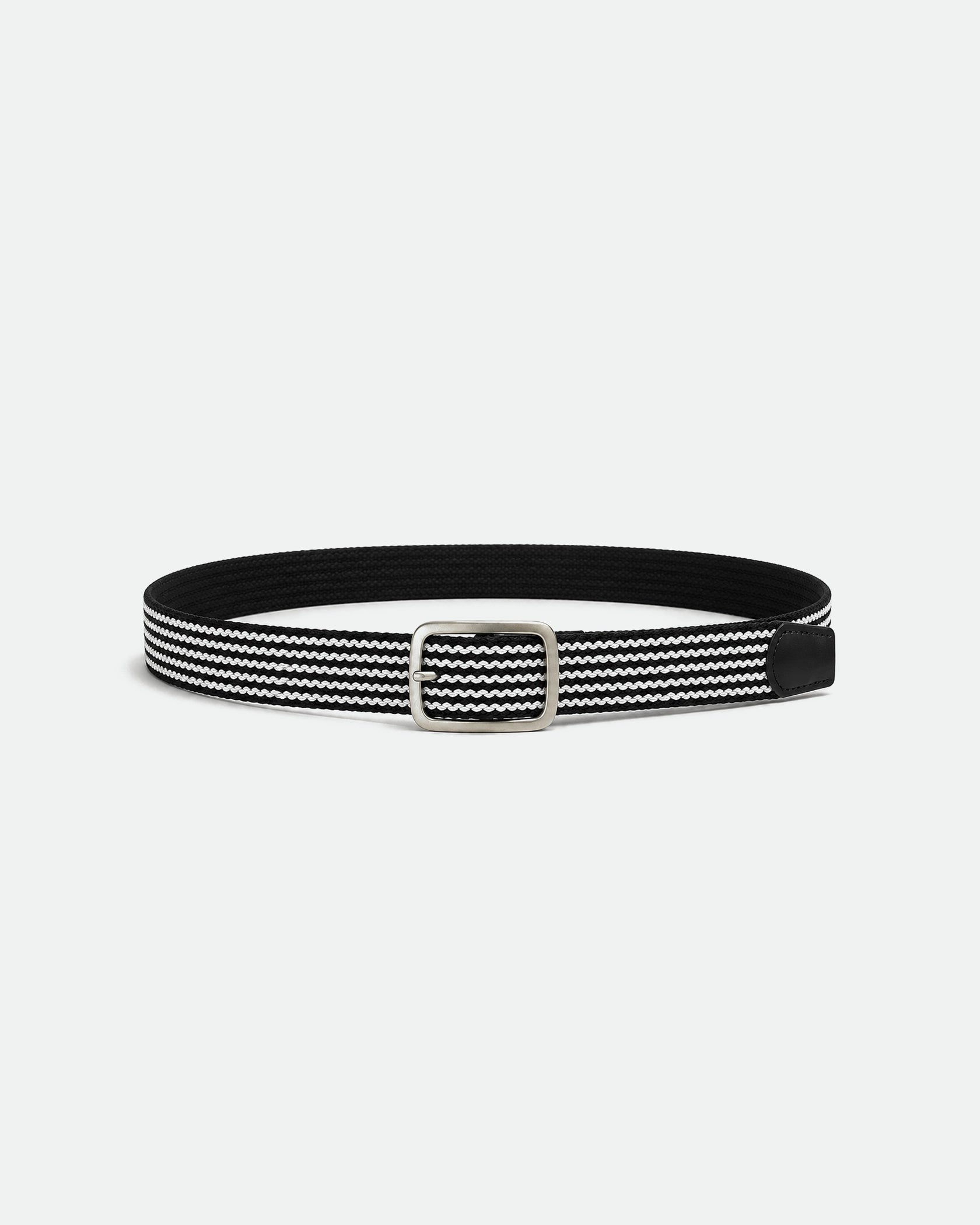 Reversible Rubber Belt with Silver Roller Buckle 33mm
