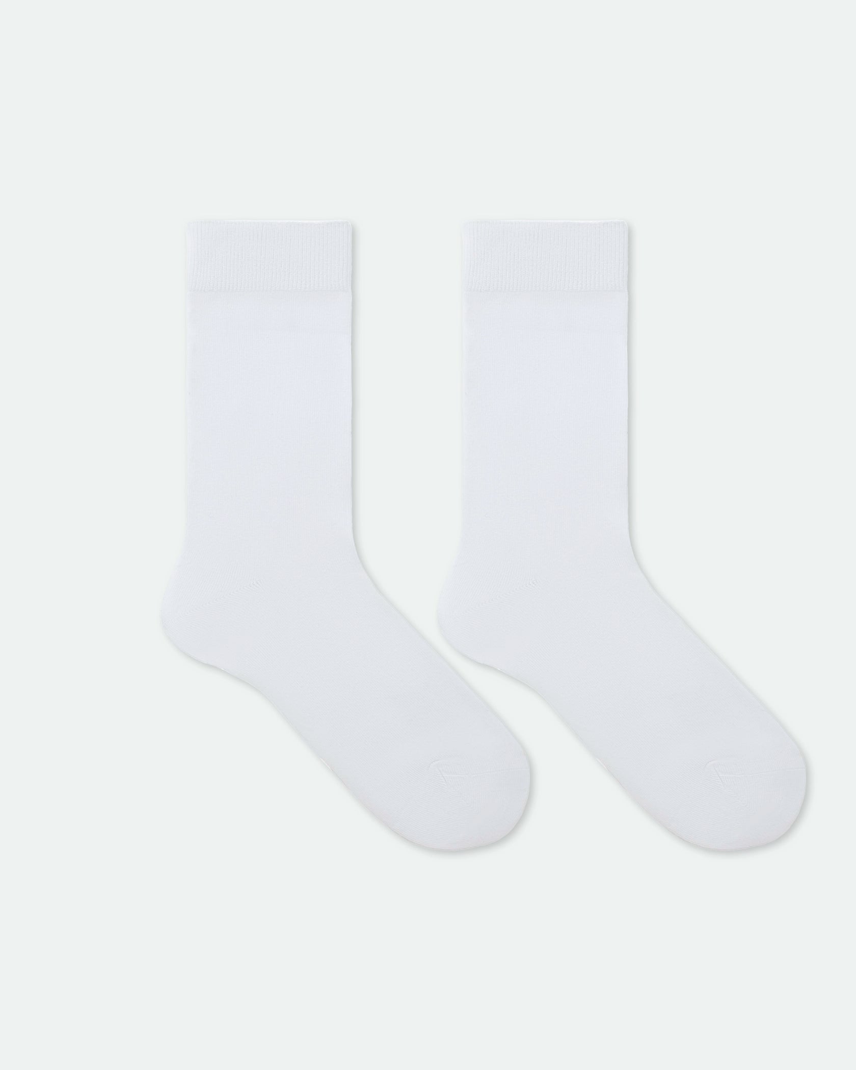 Women's Plain Premium Cotton Business Dress Socks White