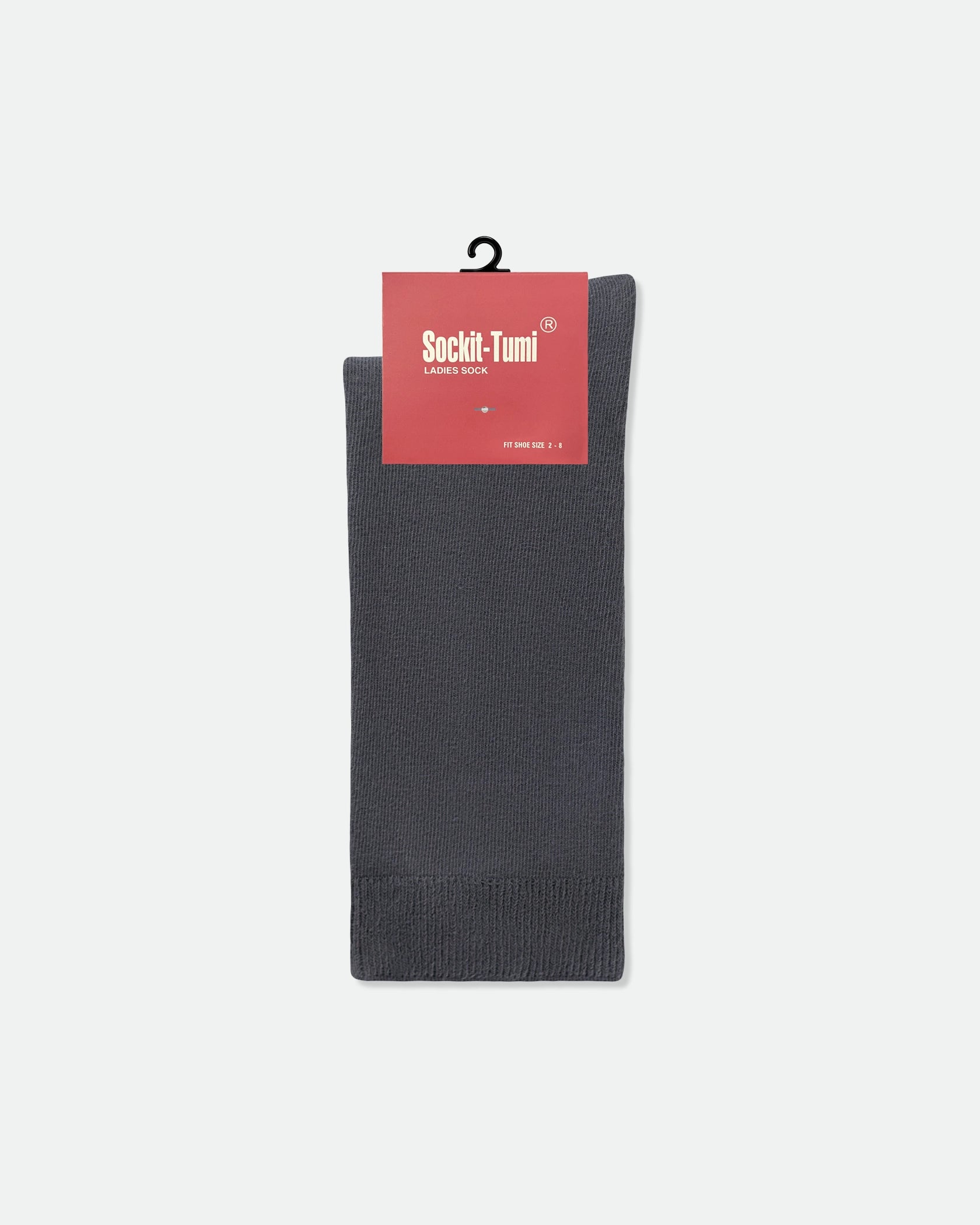 Women's Plain Premium Cotton Business Dress Socks Grey