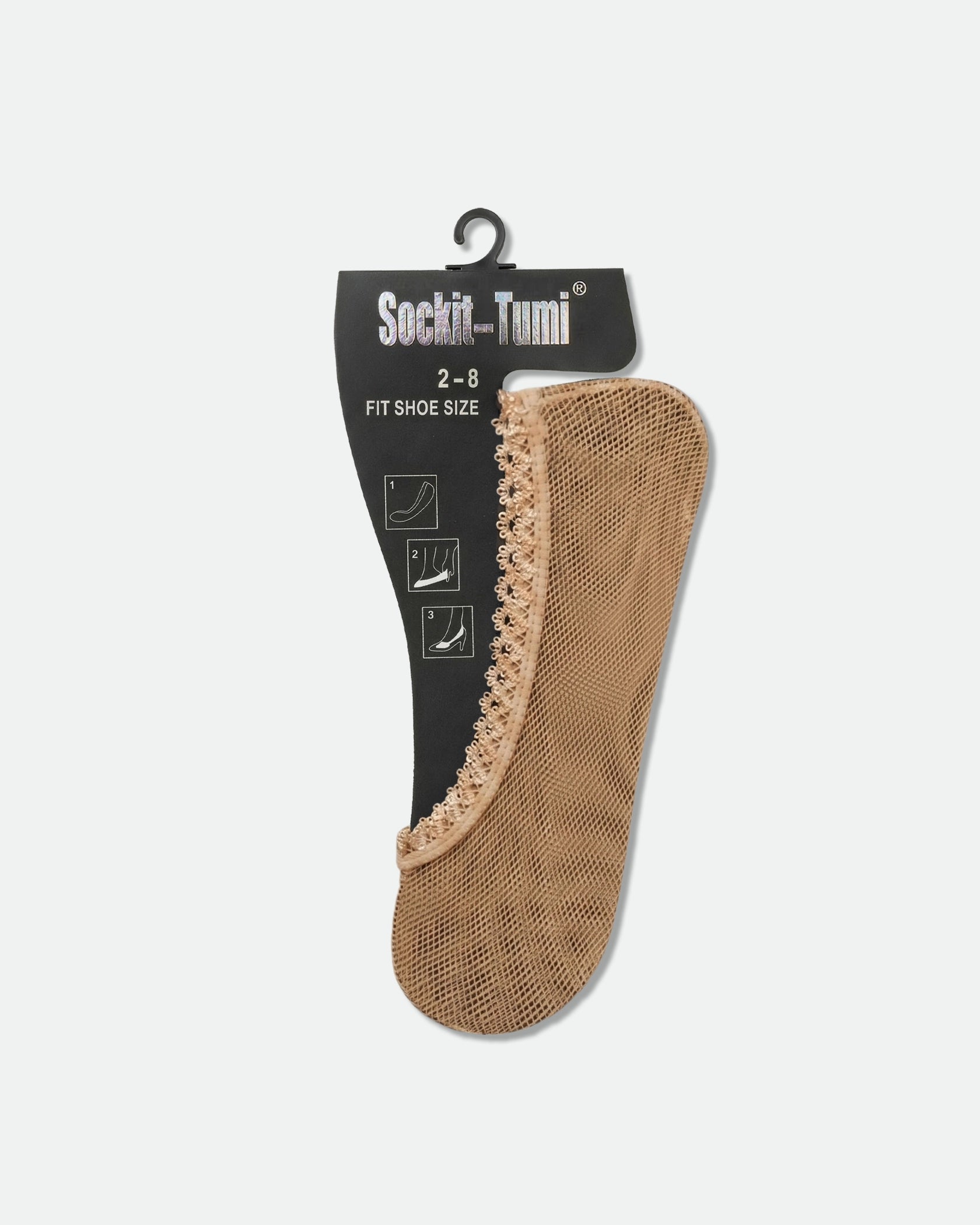 Women's Fashion Footlets No Show Nylon Blend Tan