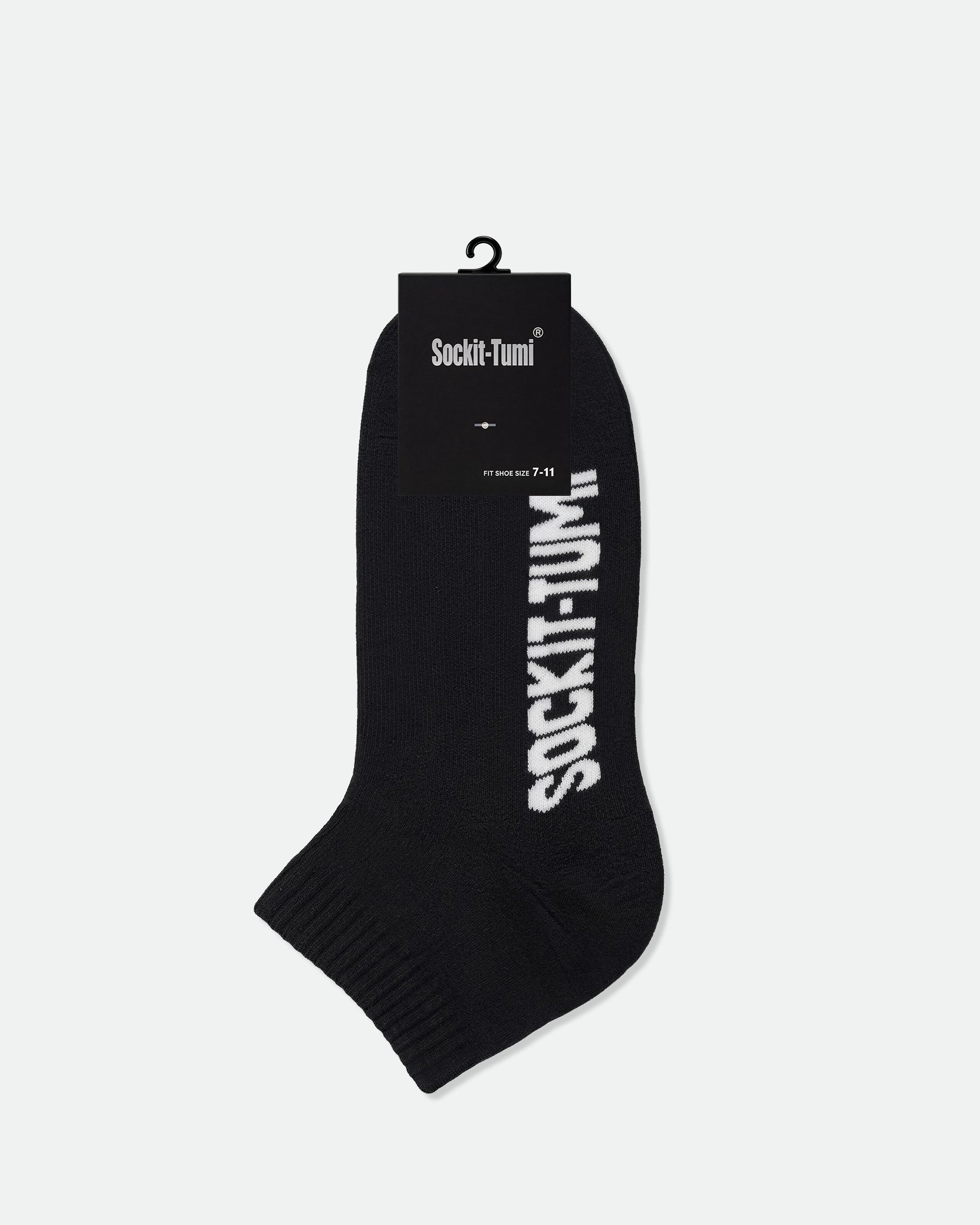 Men's Cotton Half Cushion Two Tone Ankle Sport Socks Black White