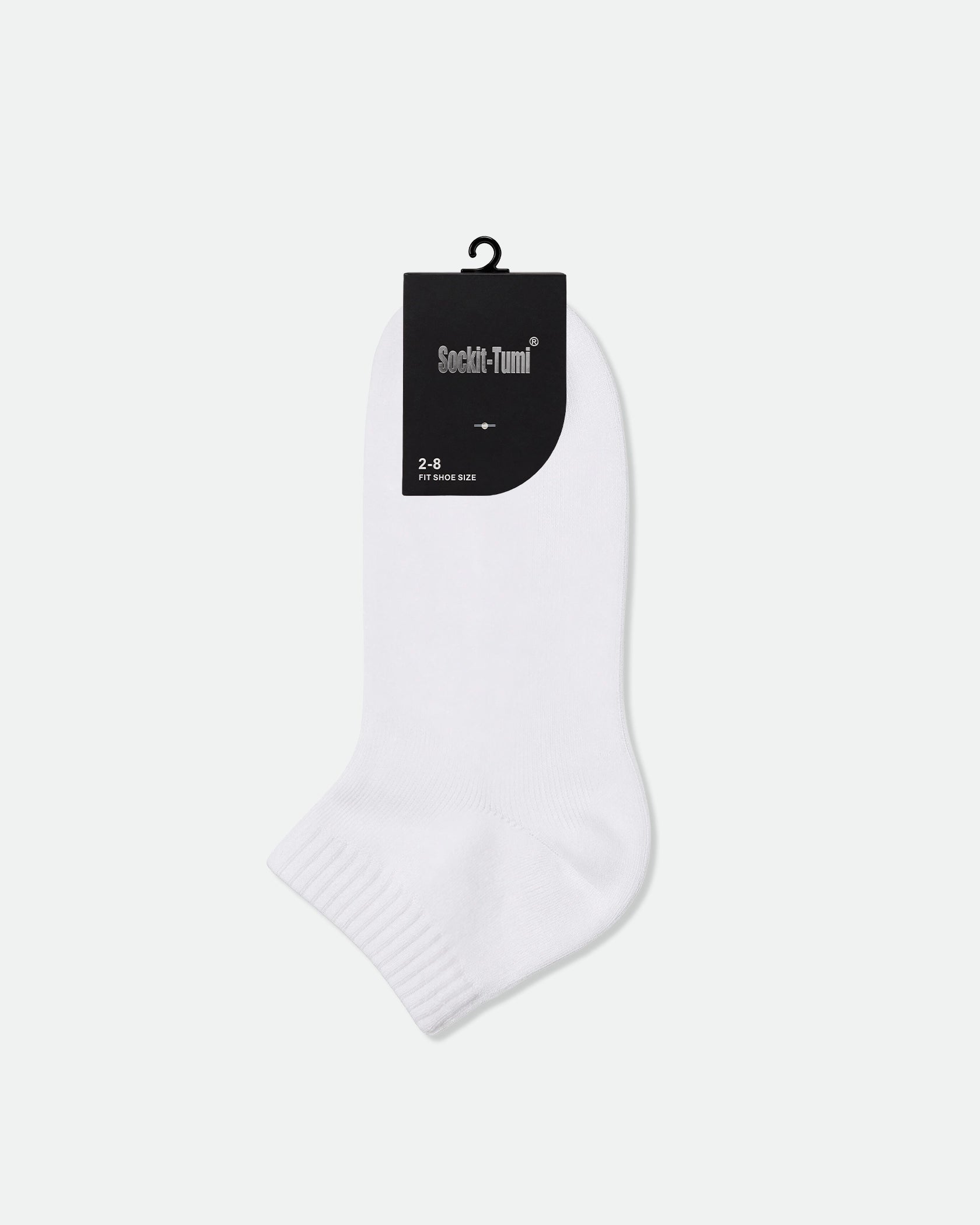 Sockit-Tumi Women's Cotton Half Cushion Two Tone Ankle Sports Socks Plain White