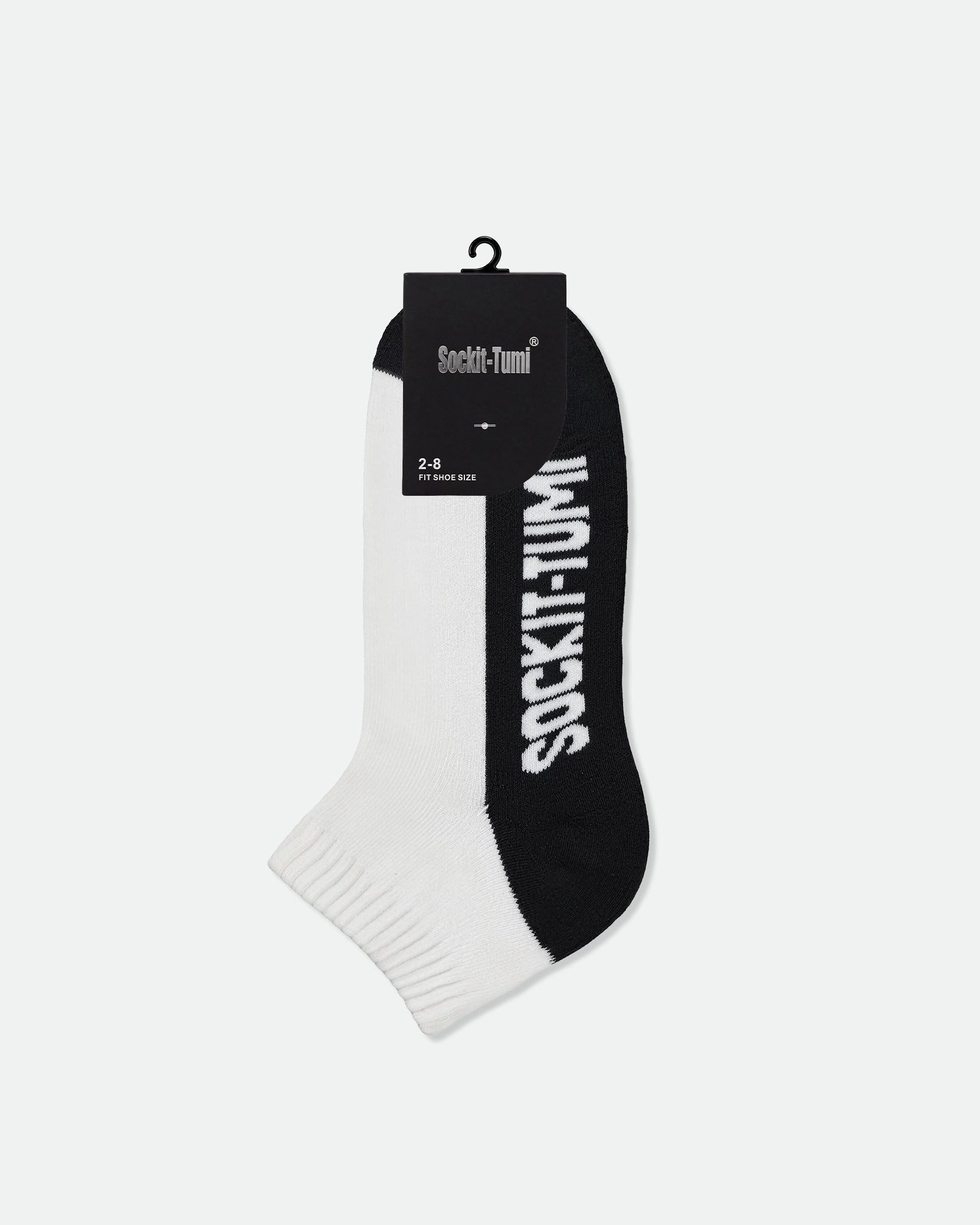Sockit-Tumi Women's Cotton Half Cushion Two Tone Ankle Sports Socks Black