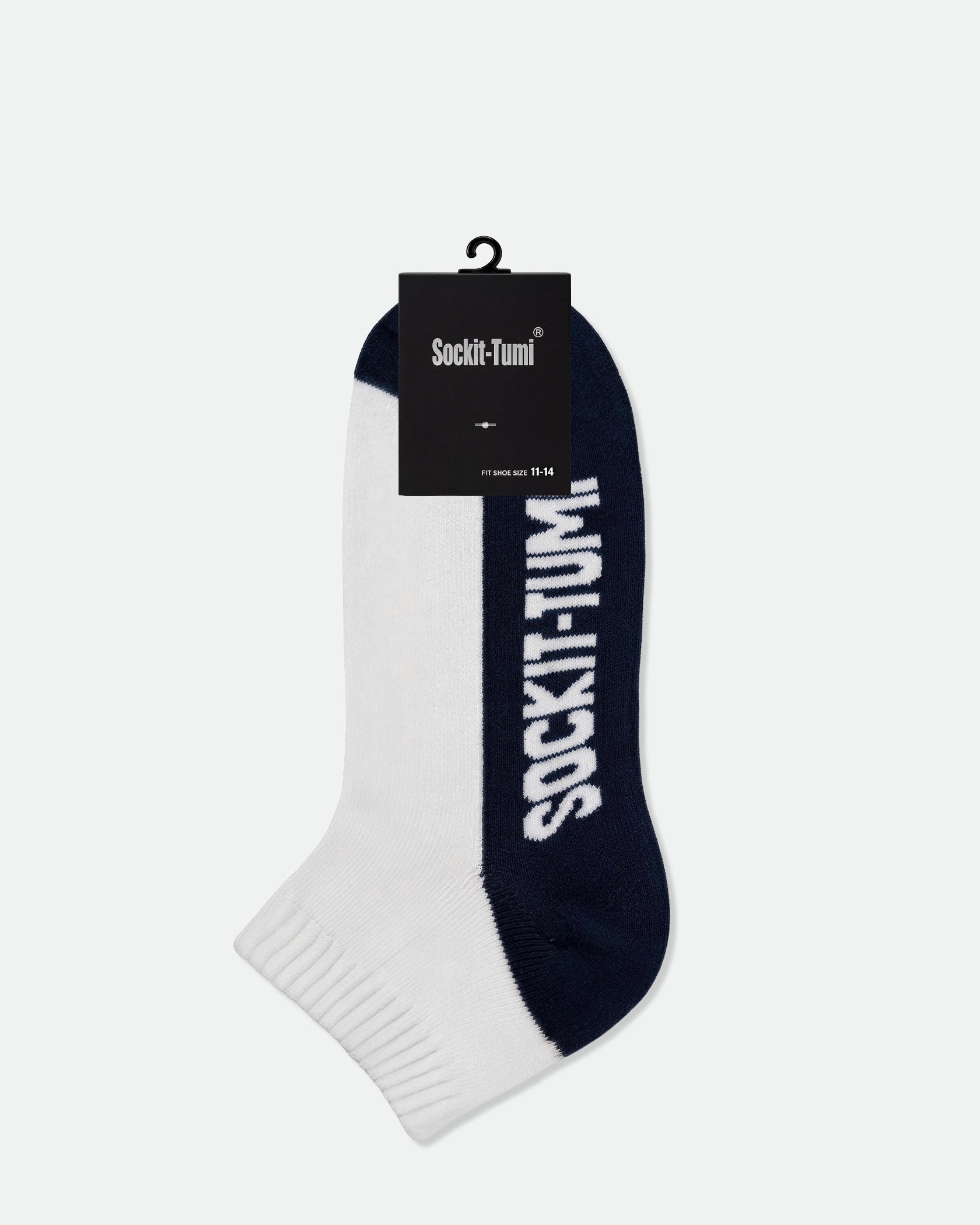 Men's King Size Cotton Half Cushion Two Tone Ankle Sport Socks Mix