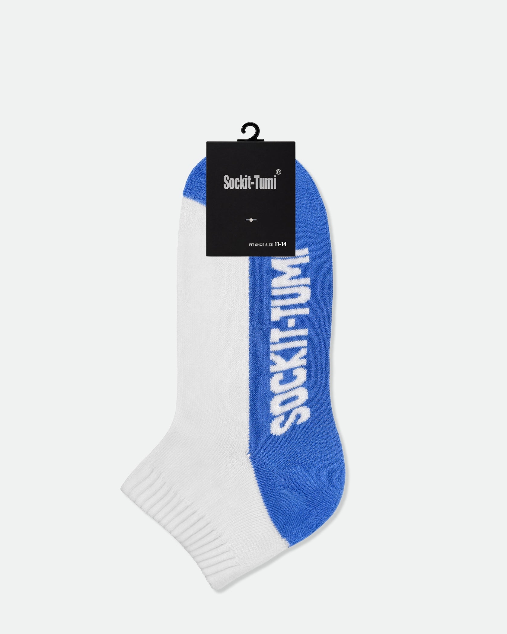 Men's King Size Cotton Half Cushion Two Tone Ankle Sport Socks Mix