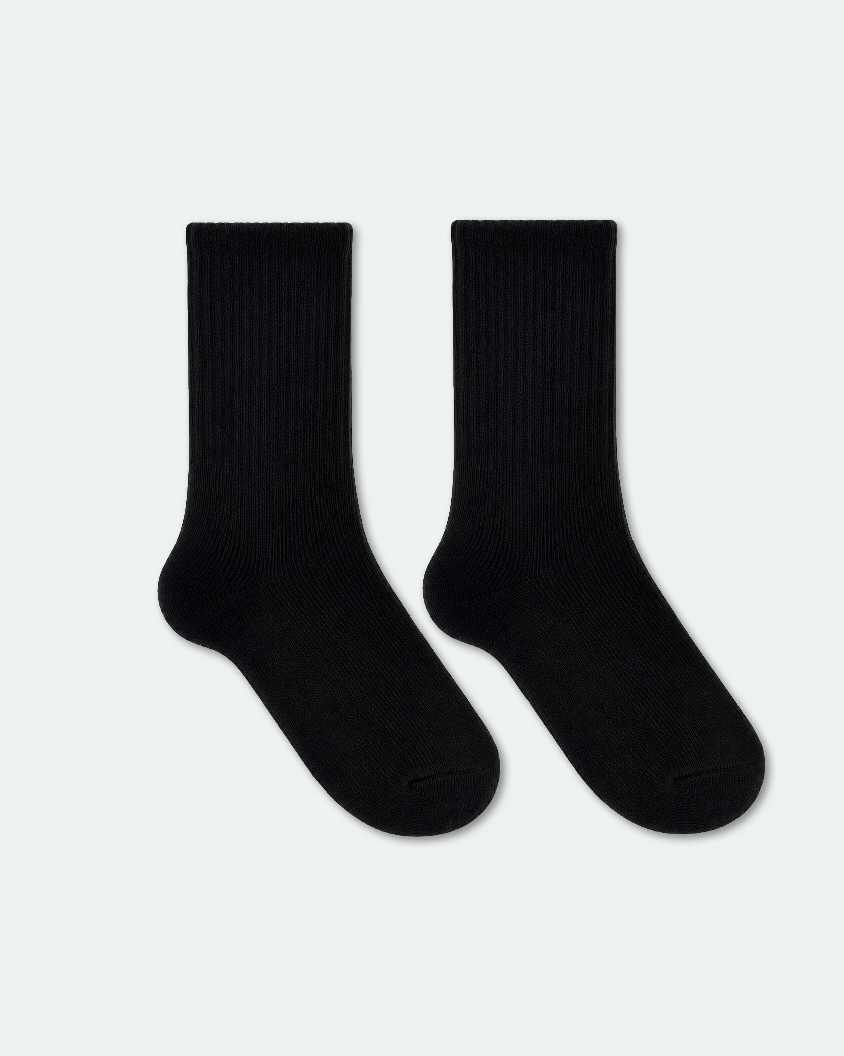 Kids Crew Cotton Sports Socks Black