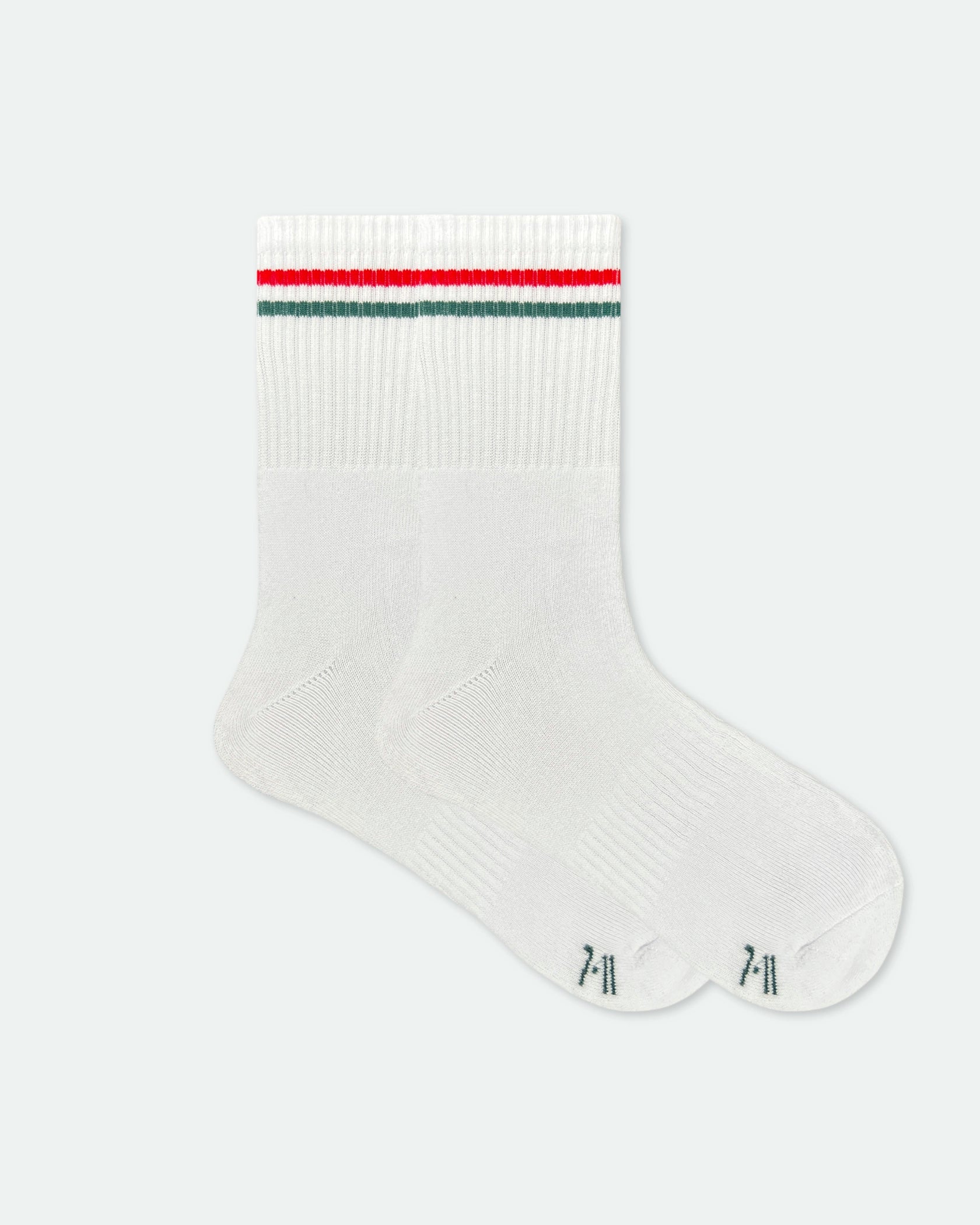 Sockit-Tumi Custom Cushioned School Socks Striped Red and Green
