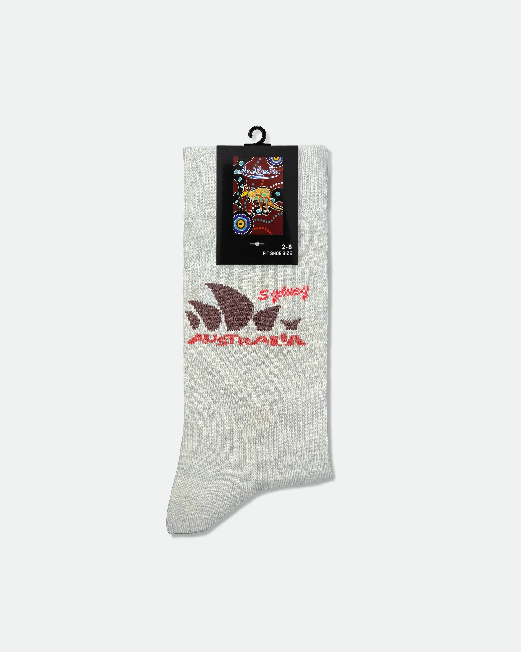 Women's Australian Souvenir Crew Socks — Sydney Opera House Grey