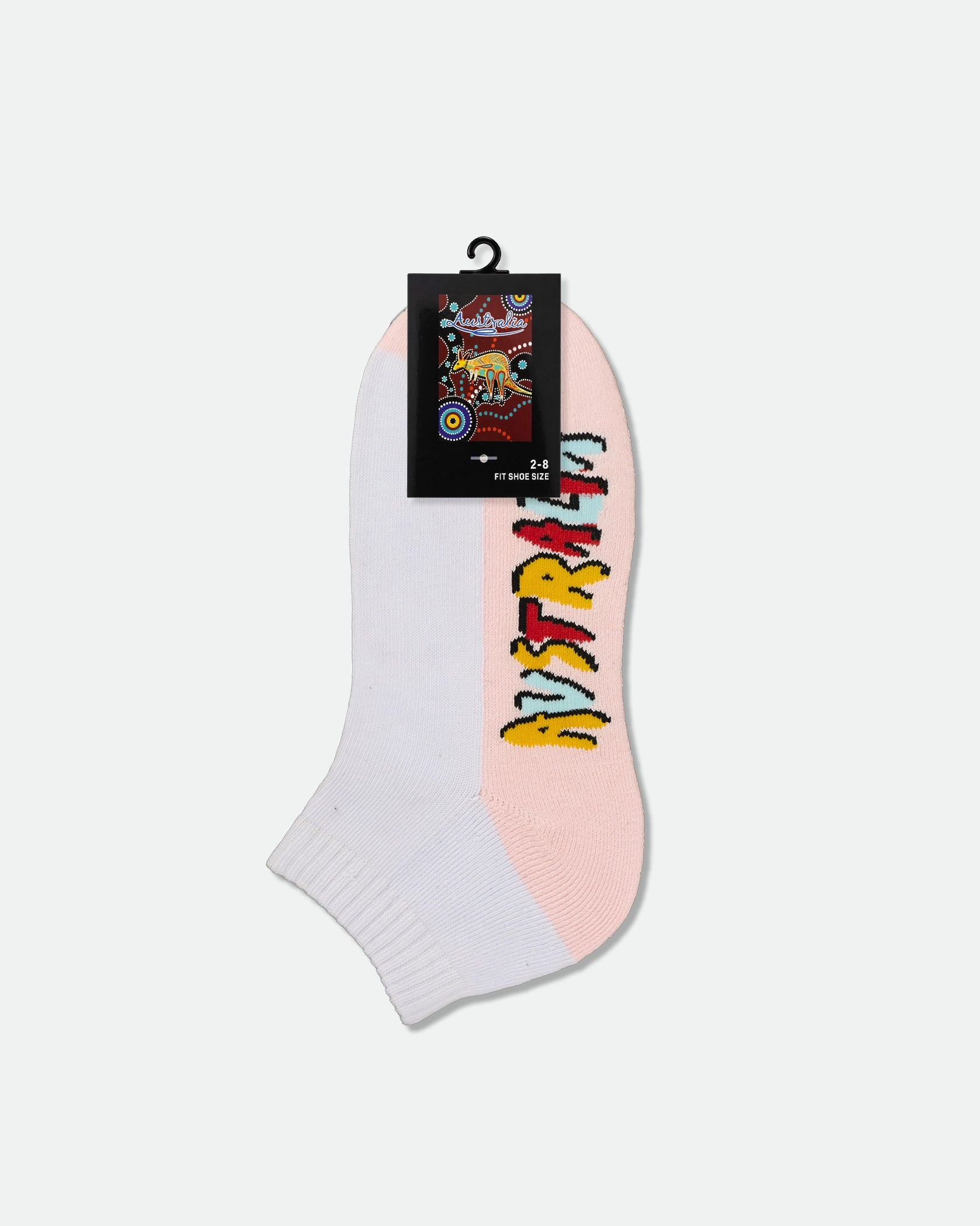 Women's Australian Souvenir Half Cushion Ankle Sport Socks Australia Retro Text