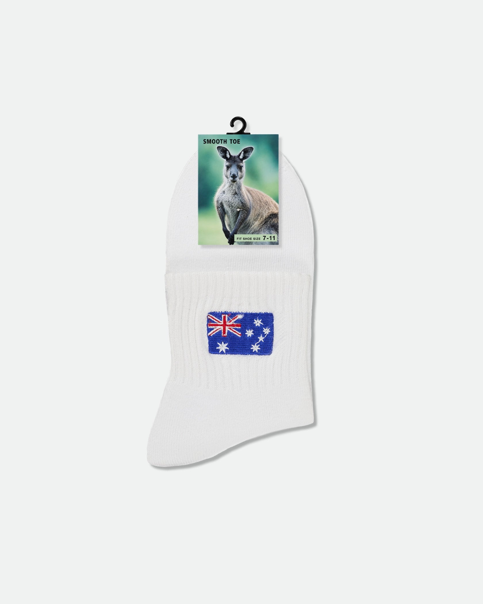 Men's Australian Souvenir 3/4 Ankle Sport Socks Australian Flag White