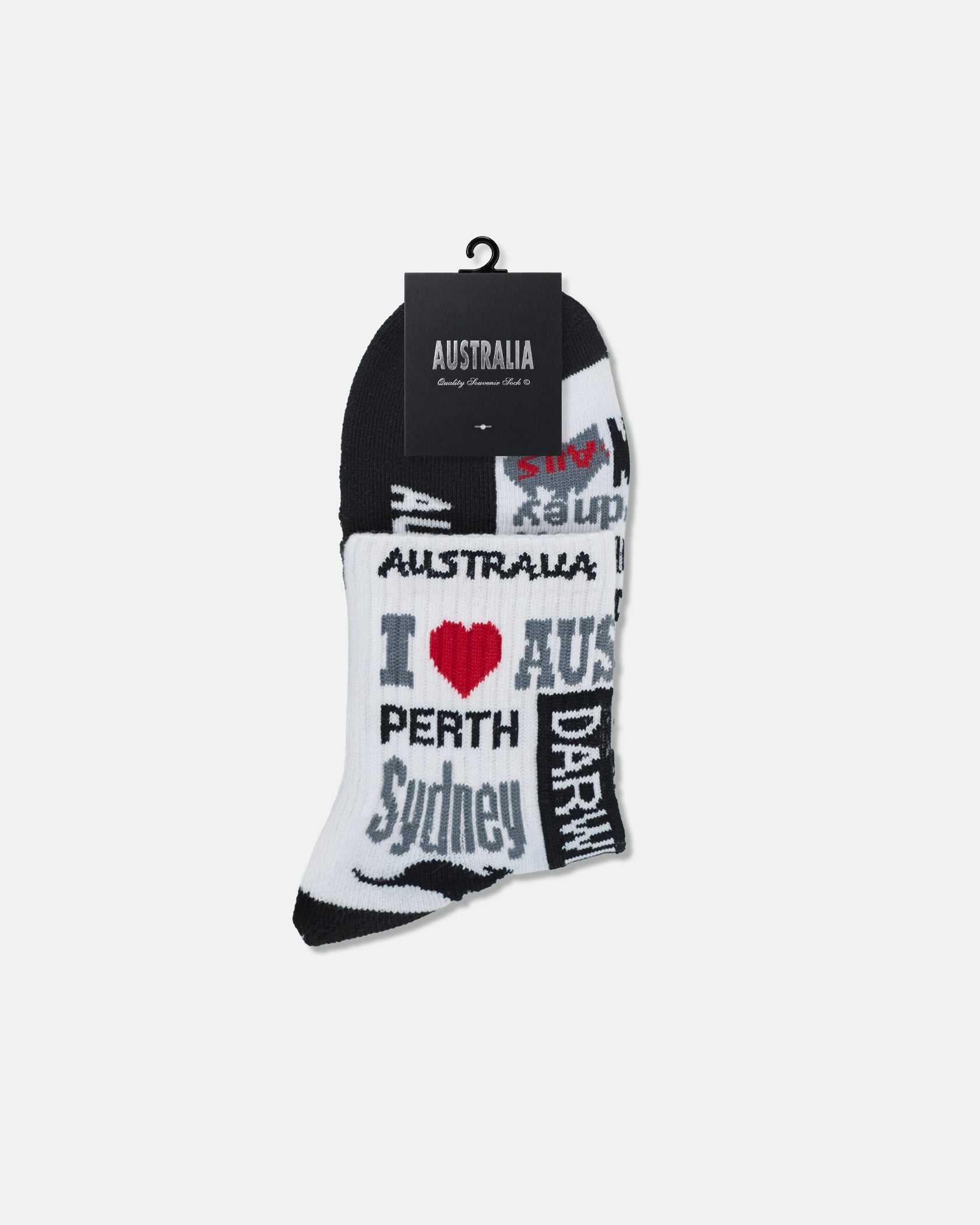 Men's Australian Heritage Culture Souvenir 3/4 Crew Socks Stickered