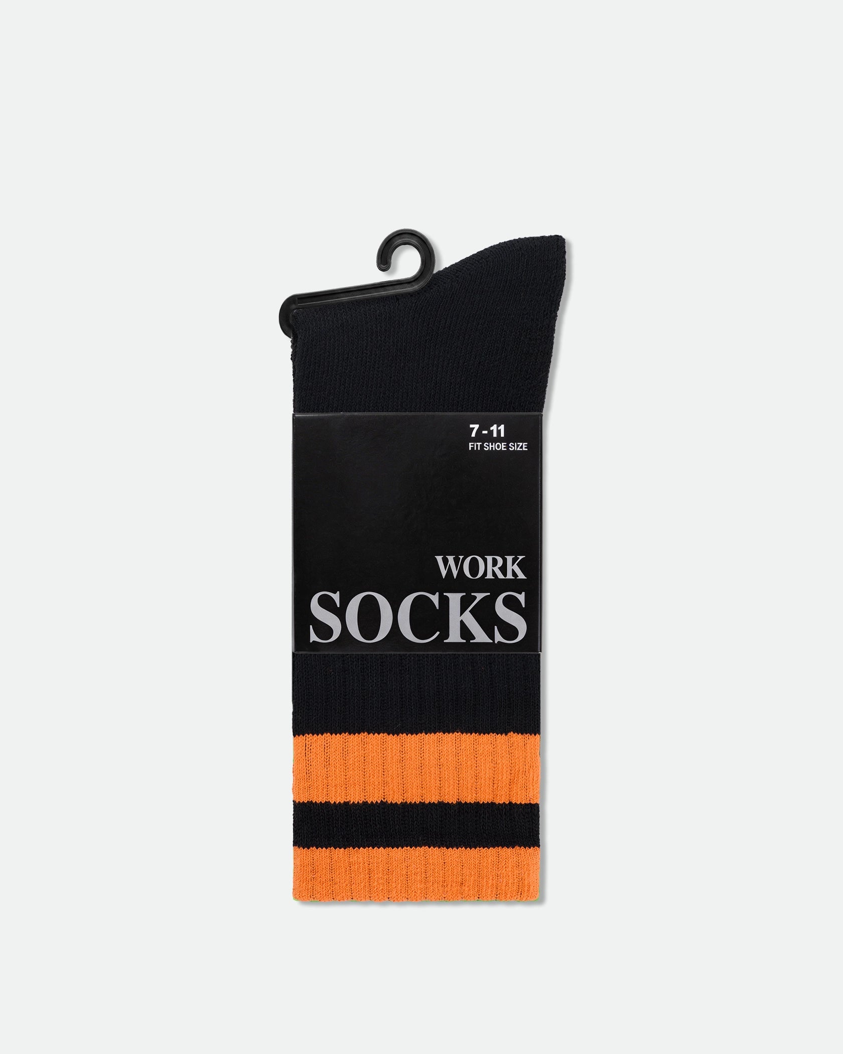 Men's Hi-Vis Safety Work Socks Black Orange & Green