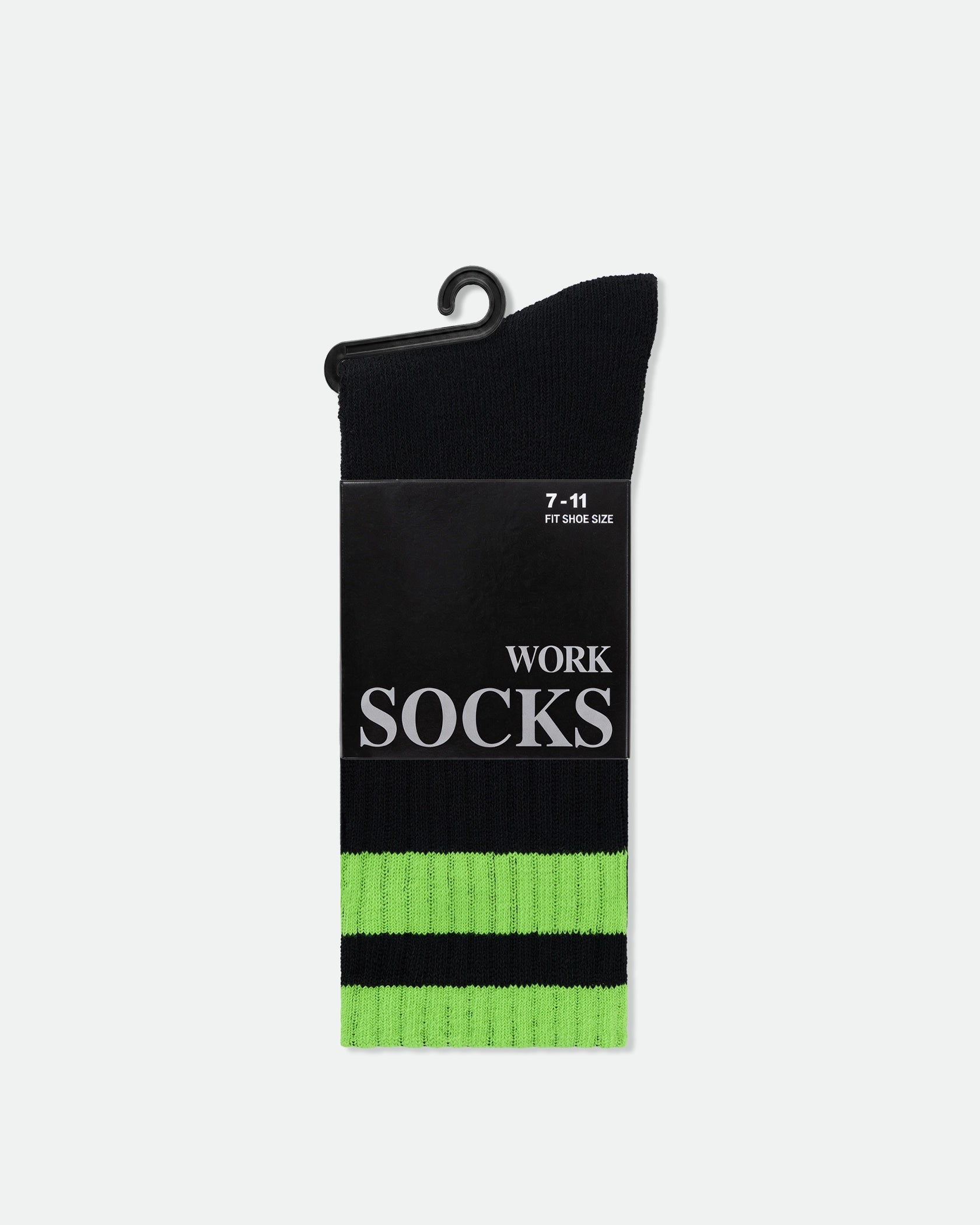 Men's Hi-Vis Safety Work Socks Black Orange & Green
