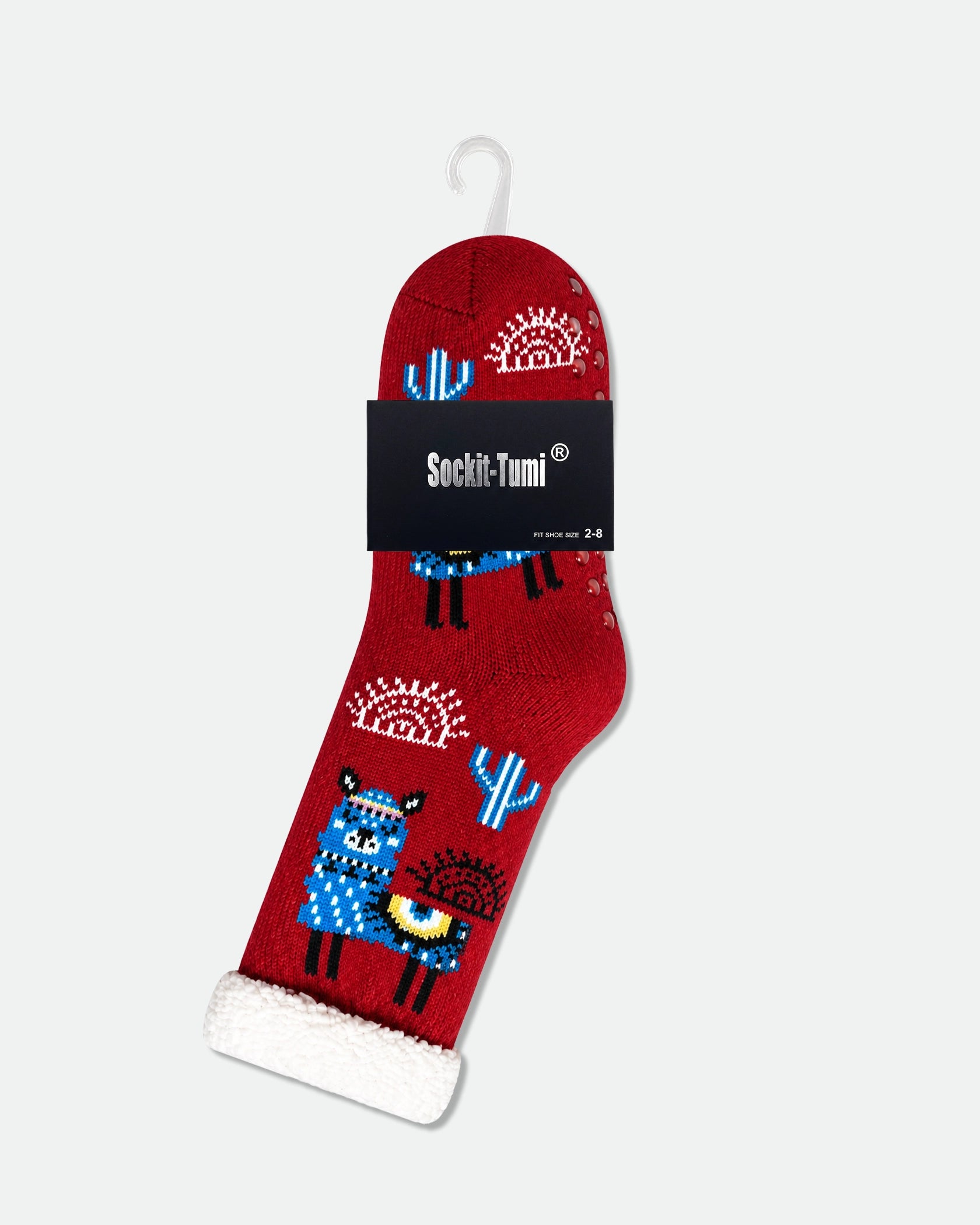 Women’s Sherpa-Lined Soft Non-Slip Thermal Winter Lounge Socks Alpaca — 6 Designs (2 Pairs Each)