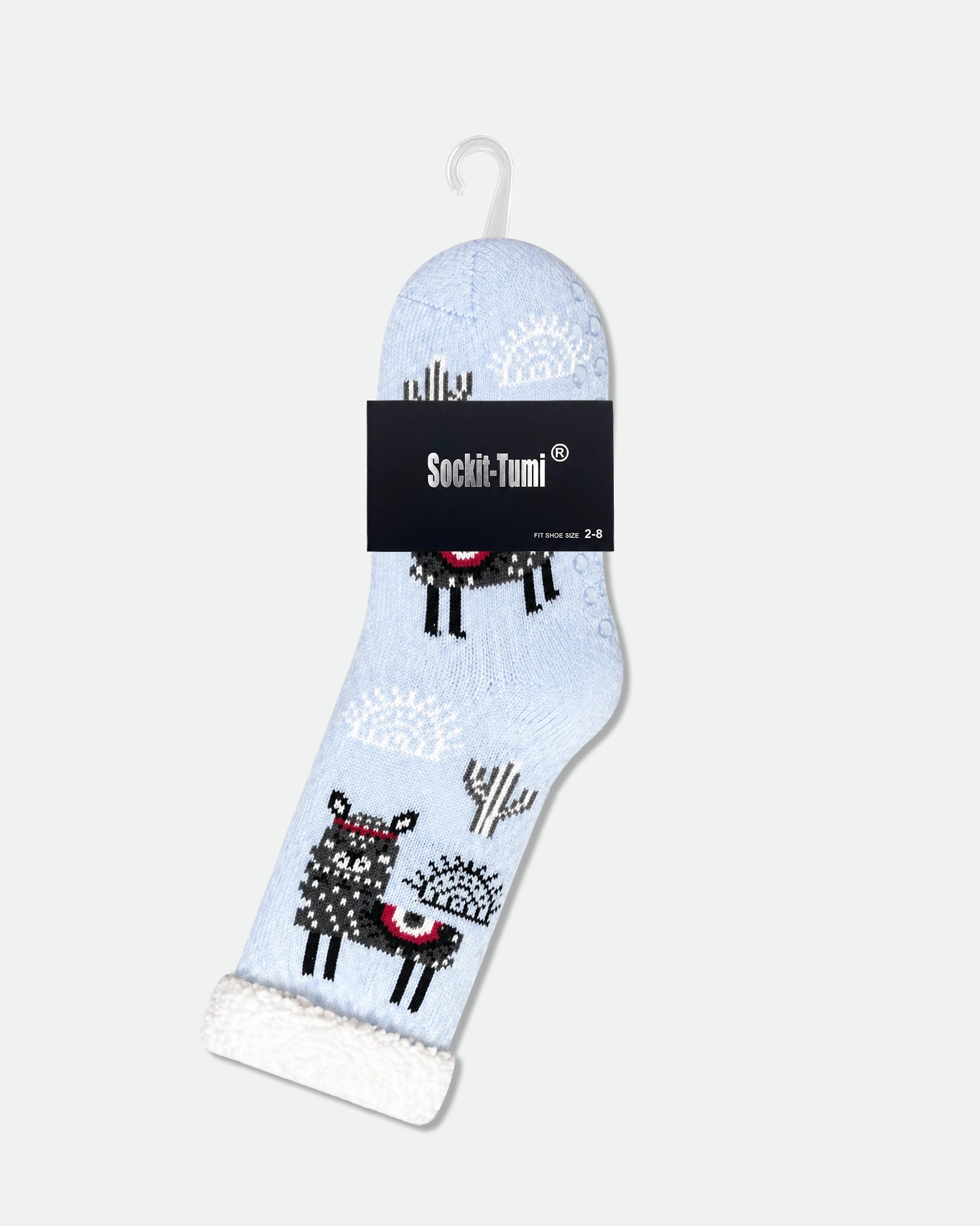 Women’s Sherpa-Lined Soft Non-Slip Thermal Winter Lounge Socks Alpaca — 6 Designs (2 Pairs Each)