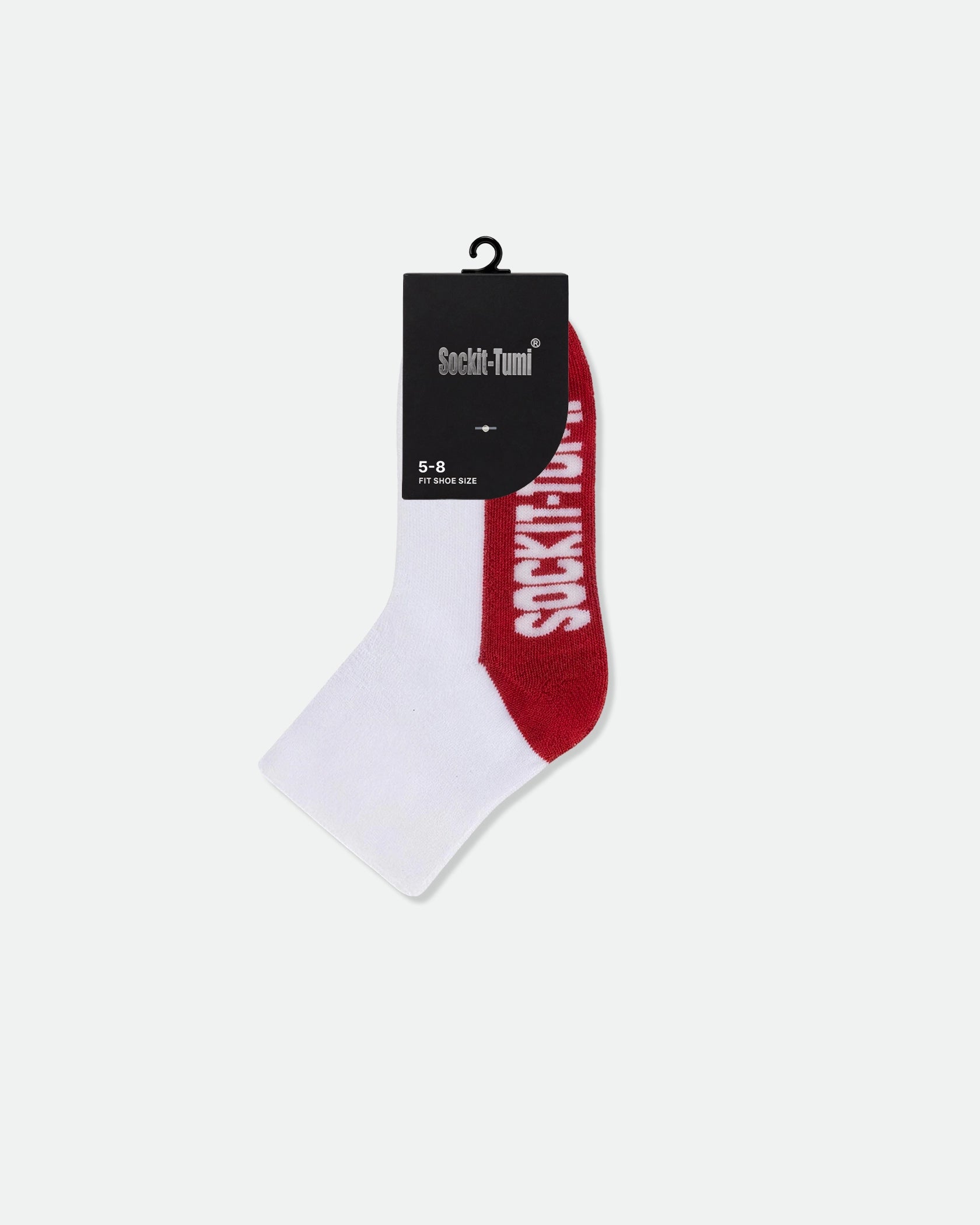 Kids Half Tone Cushioned Ankle Sports Socks Red