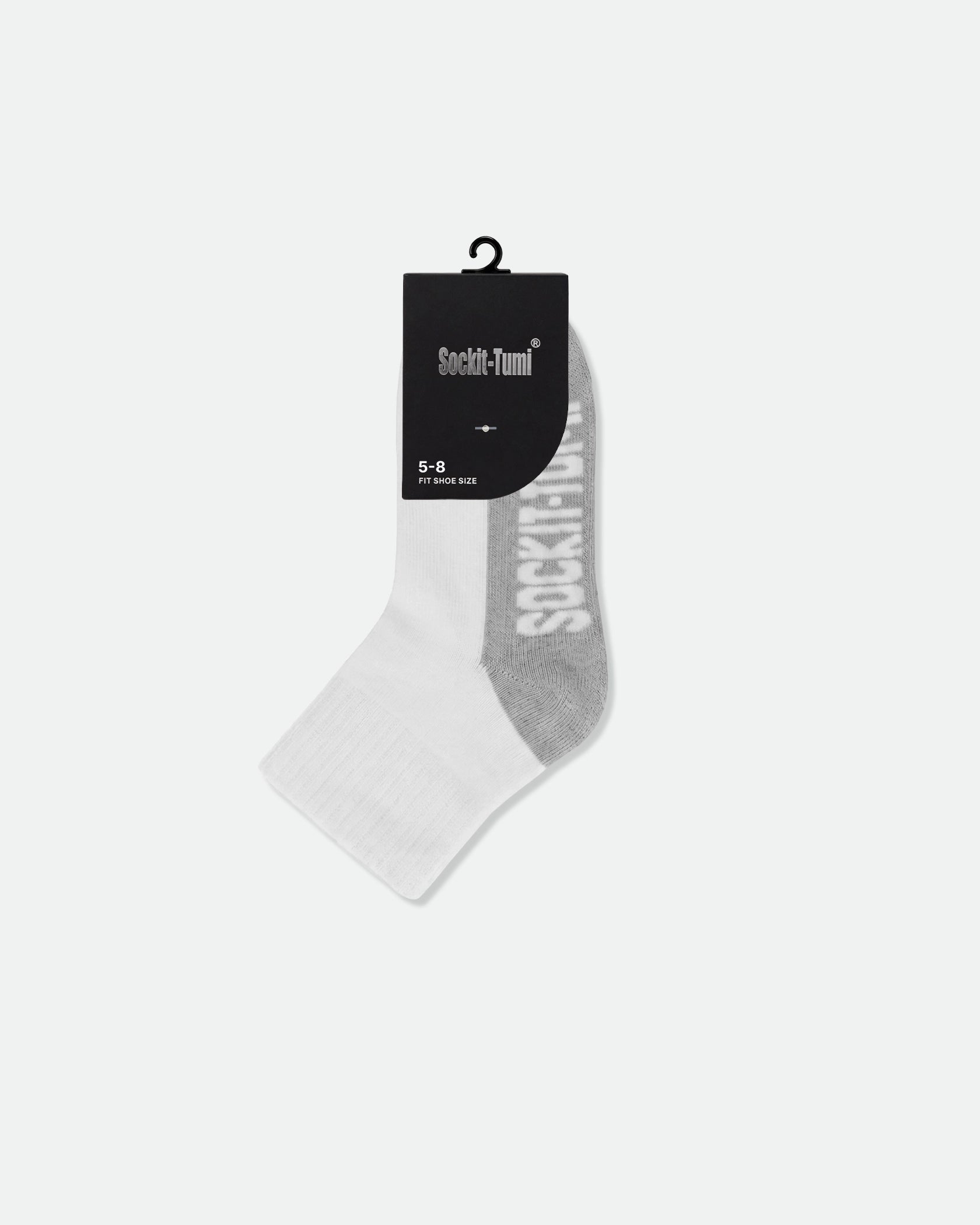 Kids Half Tone Cushioned Ankle Sports Socks Grey