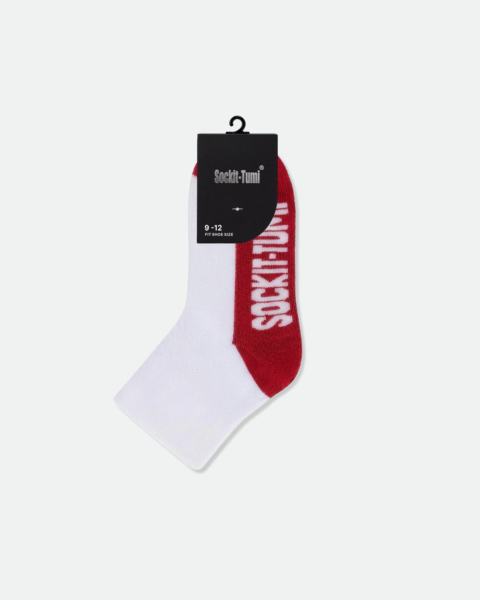 Kids Half Tone Cushioned Ankle Sports Socks Red