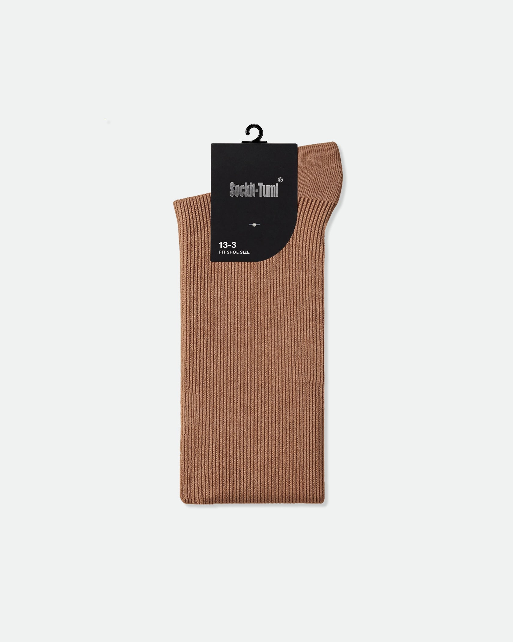 Kids Cotton Turnover School Socks Tan Fawn Brown