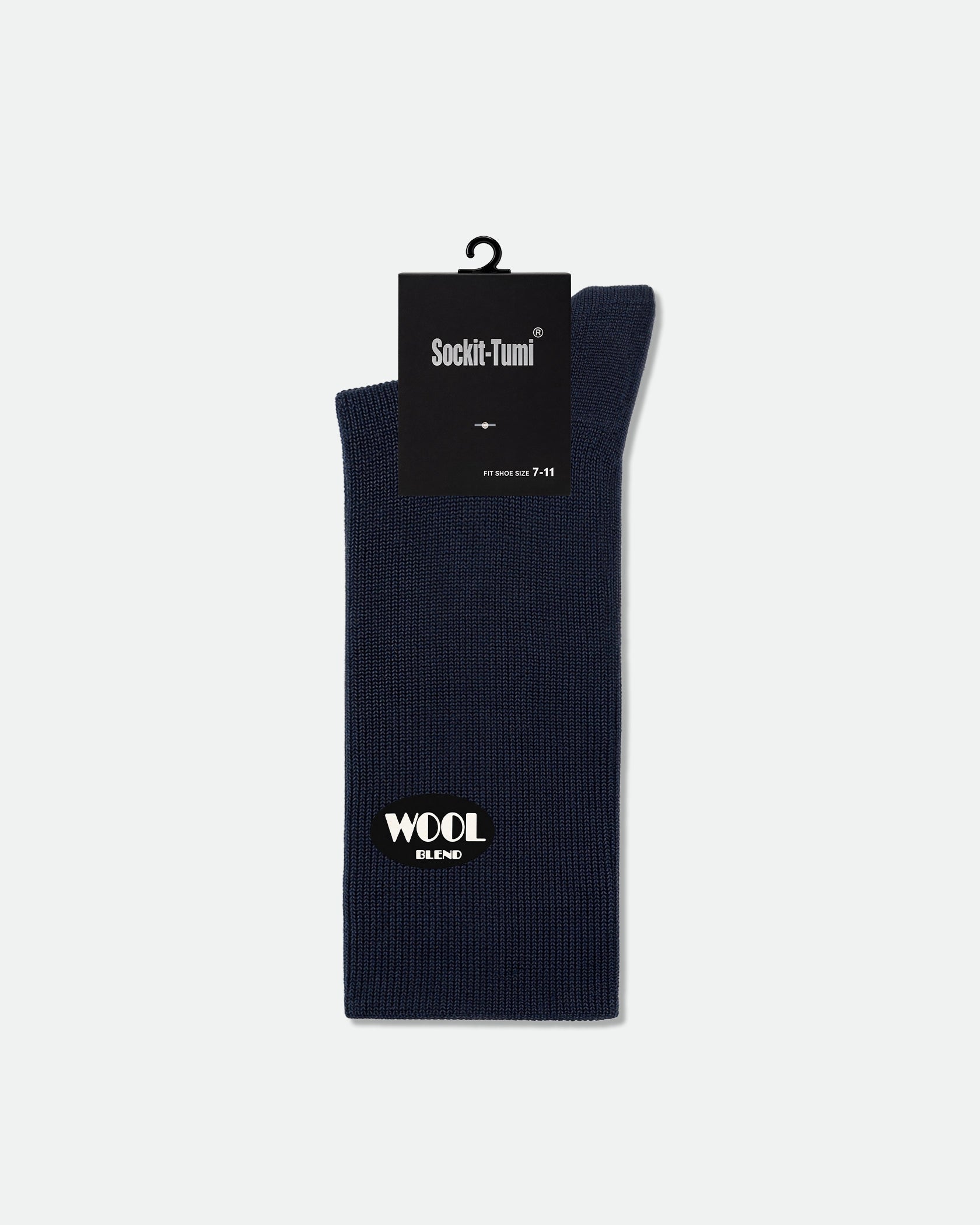 Sockit-Tumi Men's Fine Wool Business Dress Socks Navy Blue