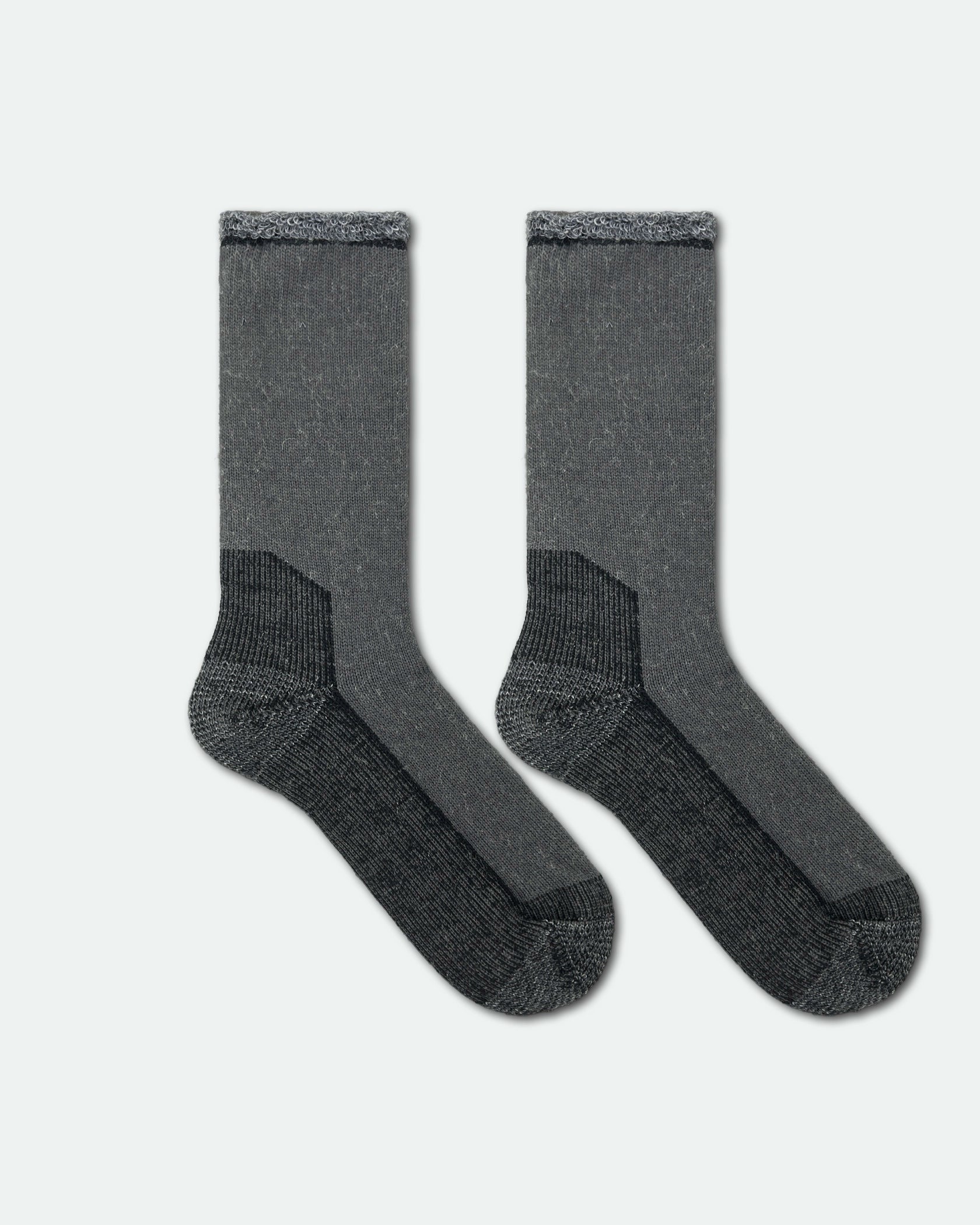 Men's Thermoregulating Inner Cushioning Wool Work Socks King Size Grey
