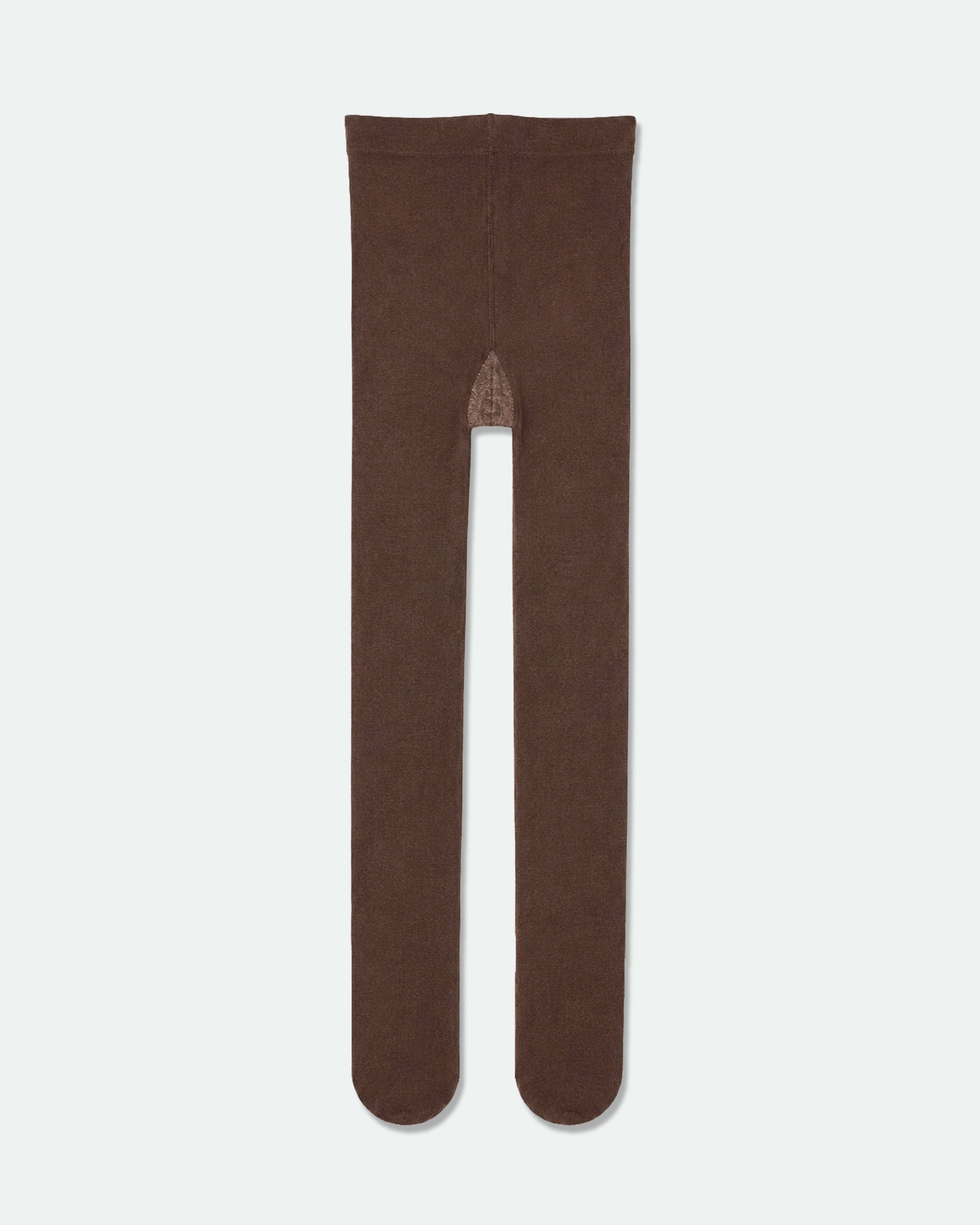 Women's Opaque Tights with Cotton Gusset 80 Denier Brown