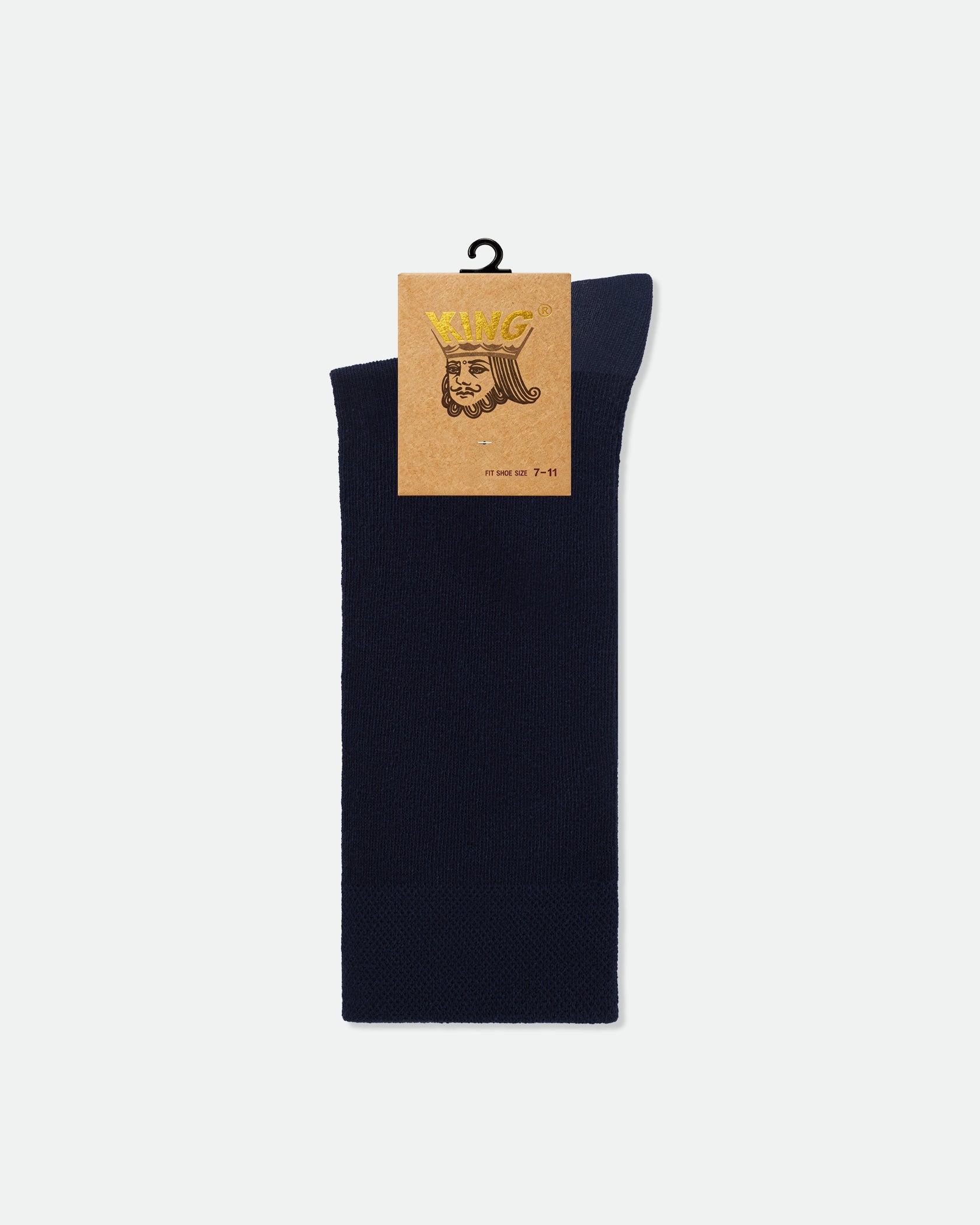 Navy blue plain business socks
