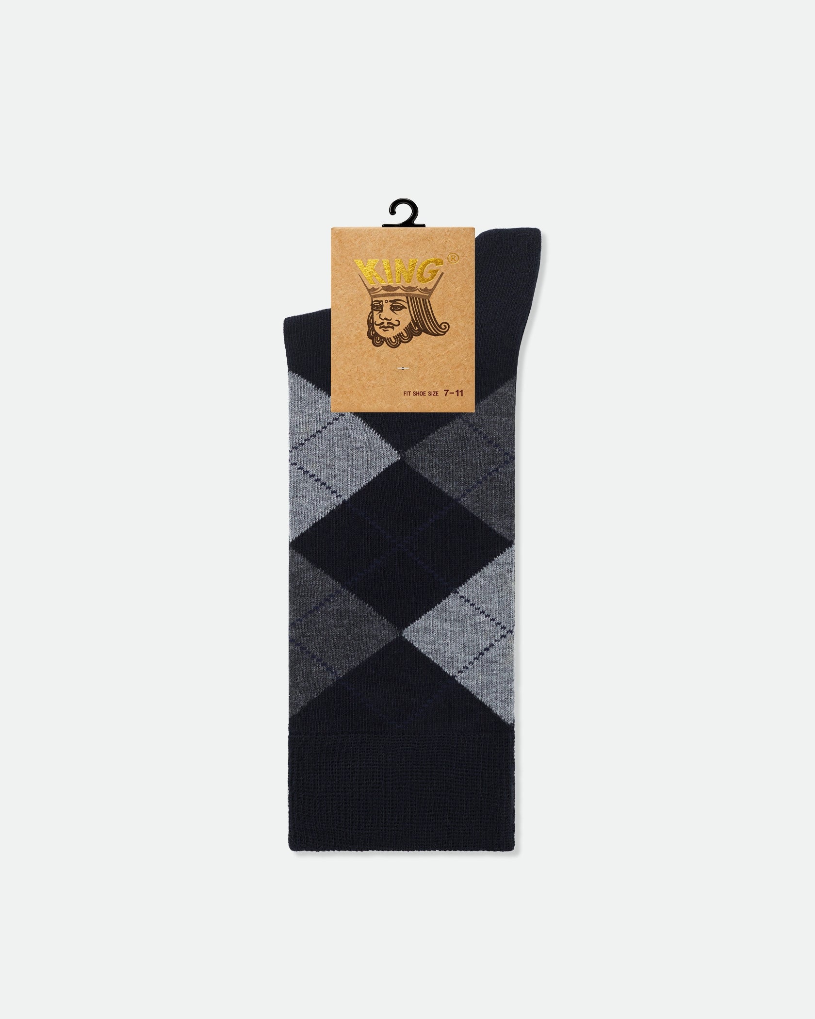 Men's Patterned Business Dress Socks Mix Design Black