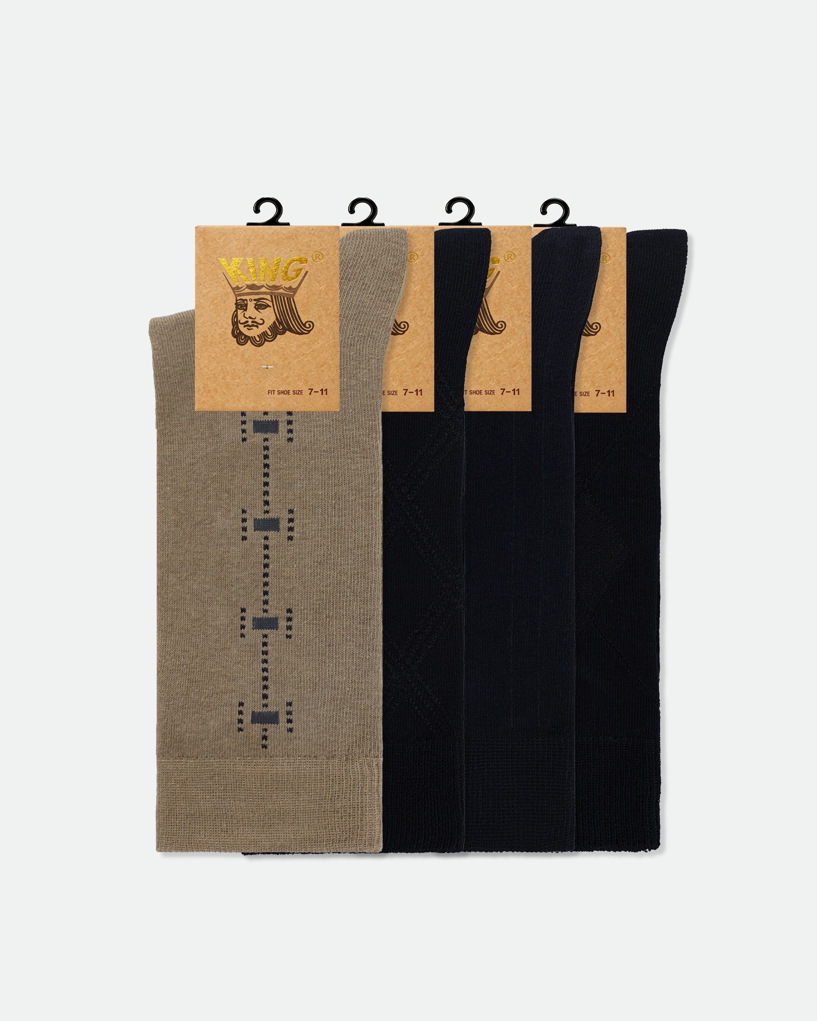 Men's Patterned Business Dress Socks Mix Design