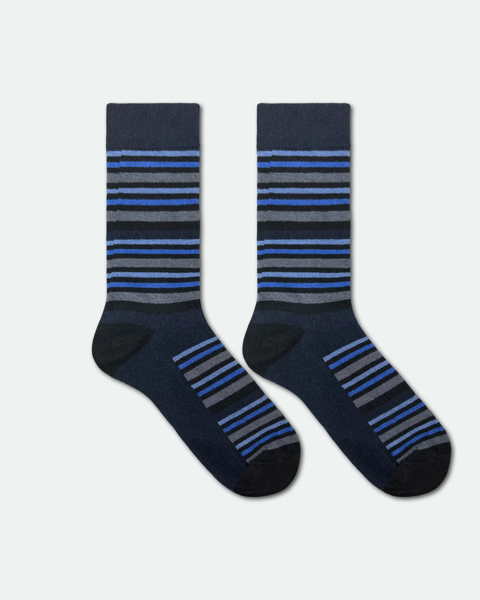Men's Patterned Cotton Business Dress Socks Striped Mix