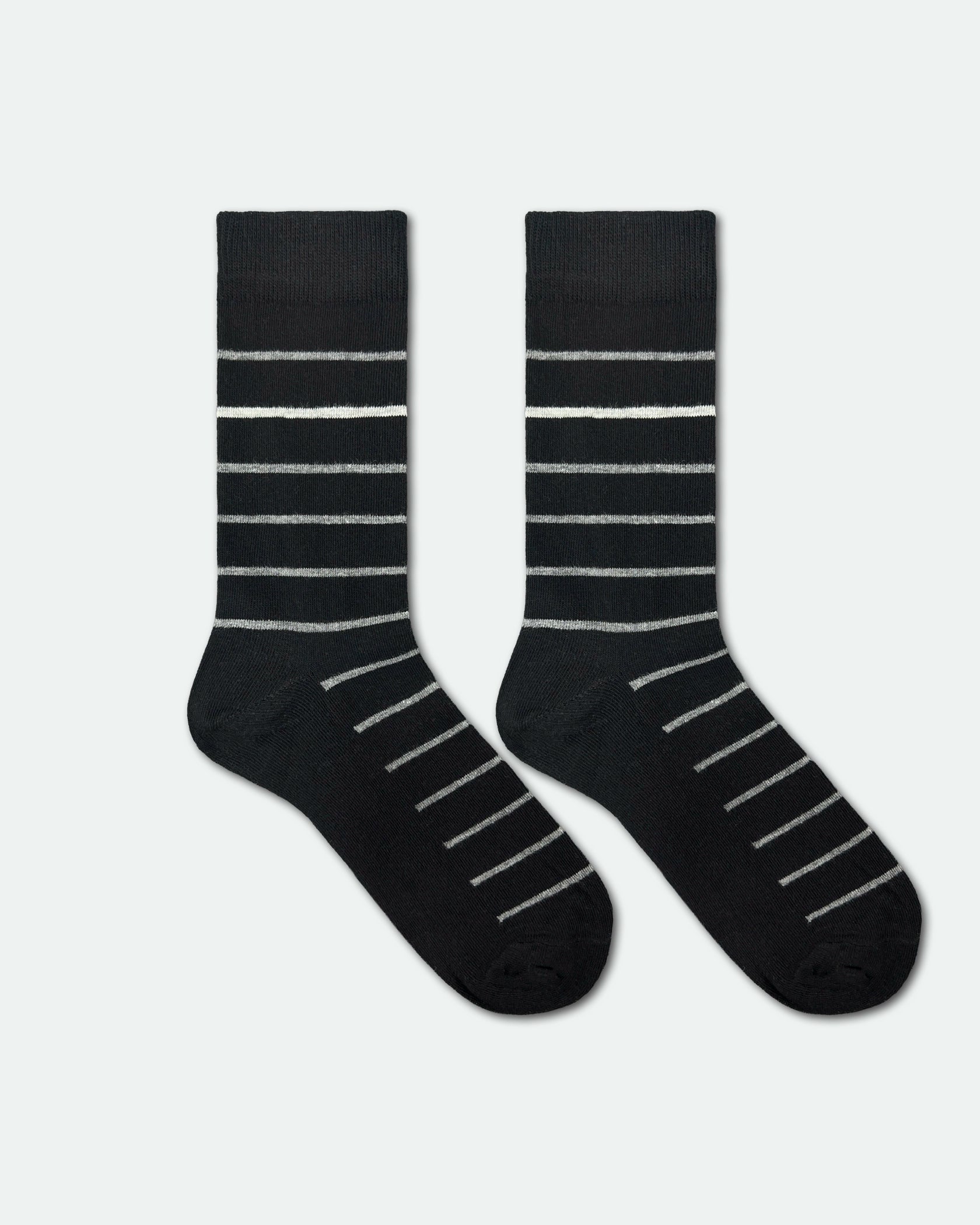 Men's Patterned Cotton Business Dress Socks Striped Mix