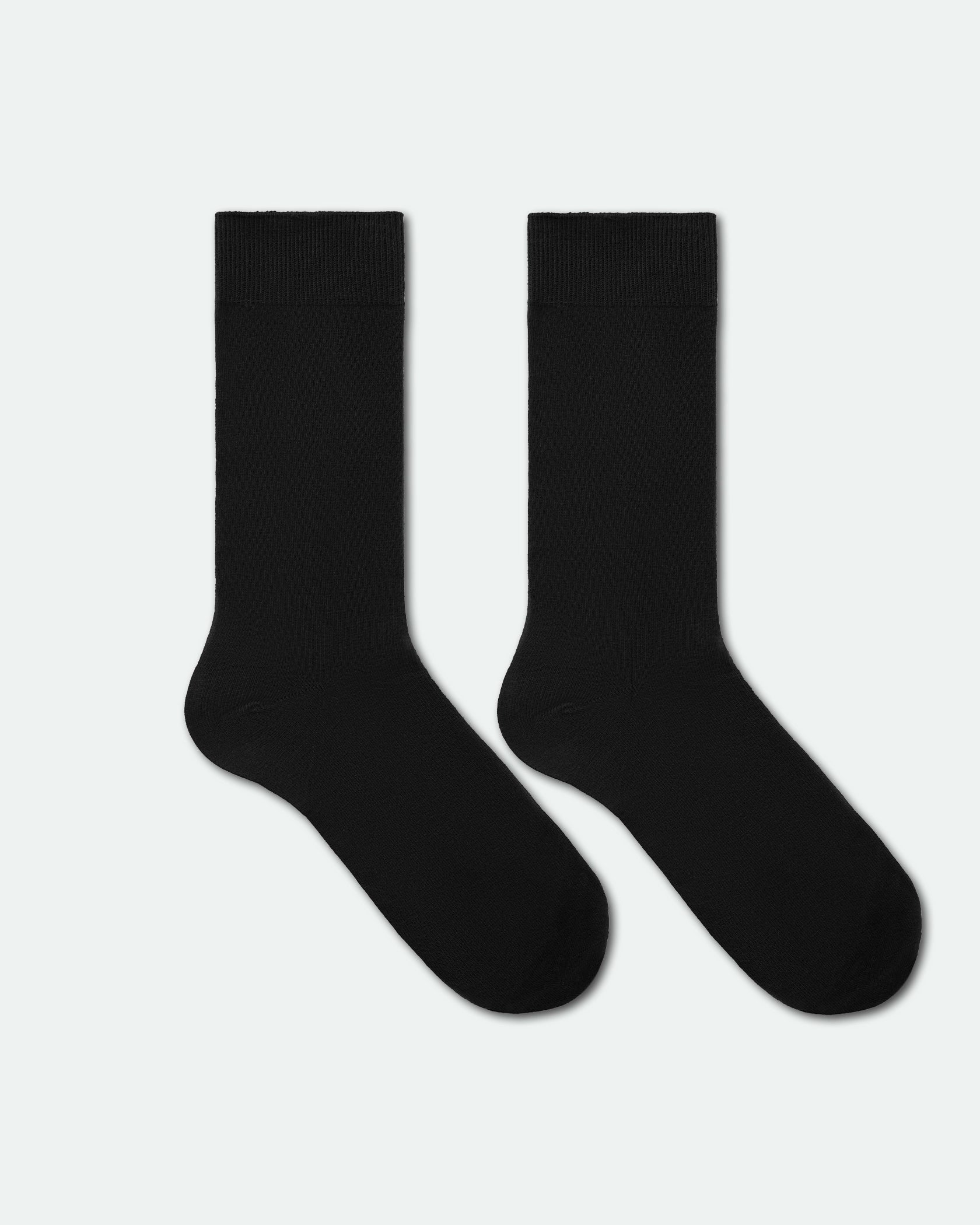 Men's Core-Spun Cotton Business Dress Socks Black
