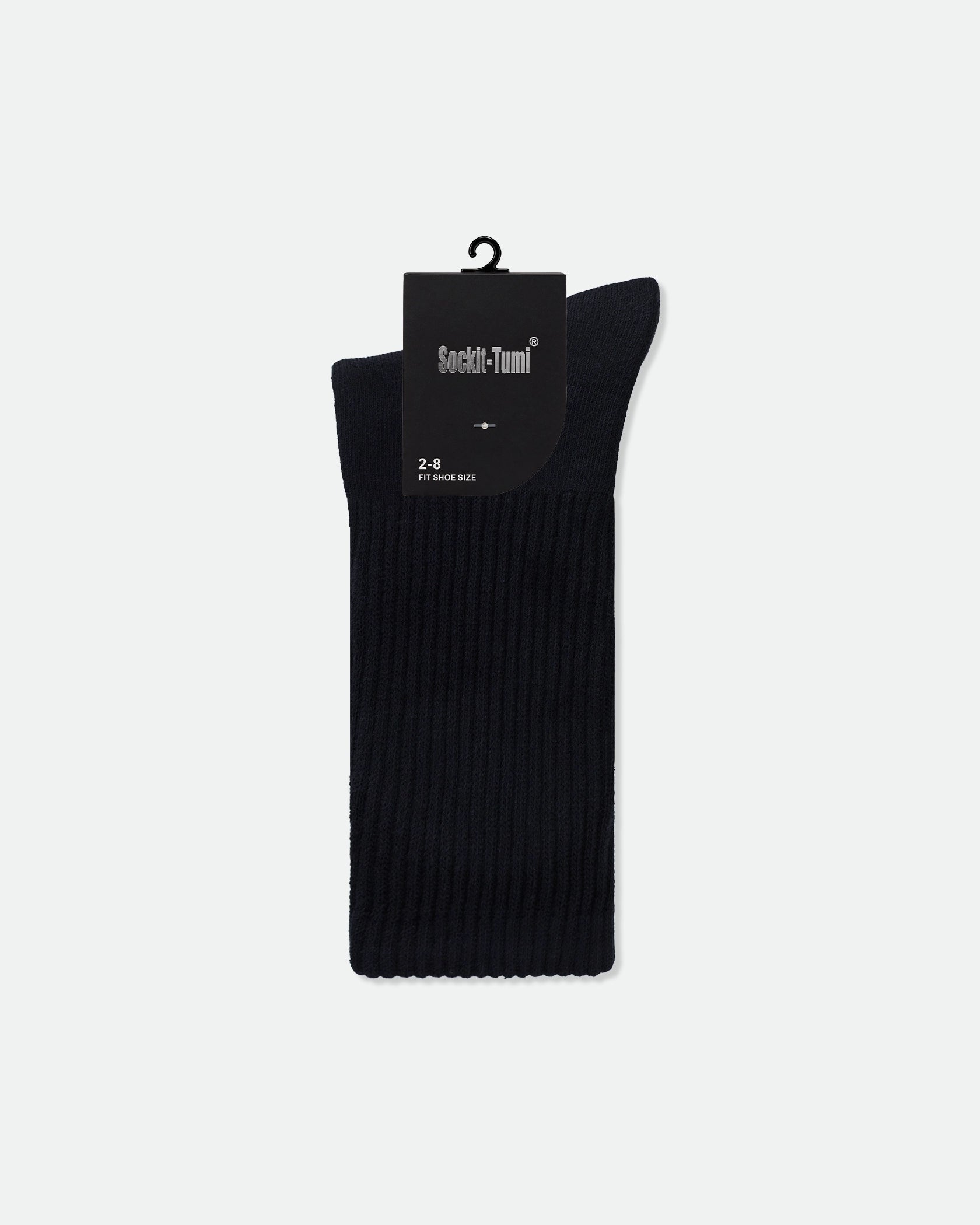 Women's Cotton Thick Crew Length Sports Socks Black