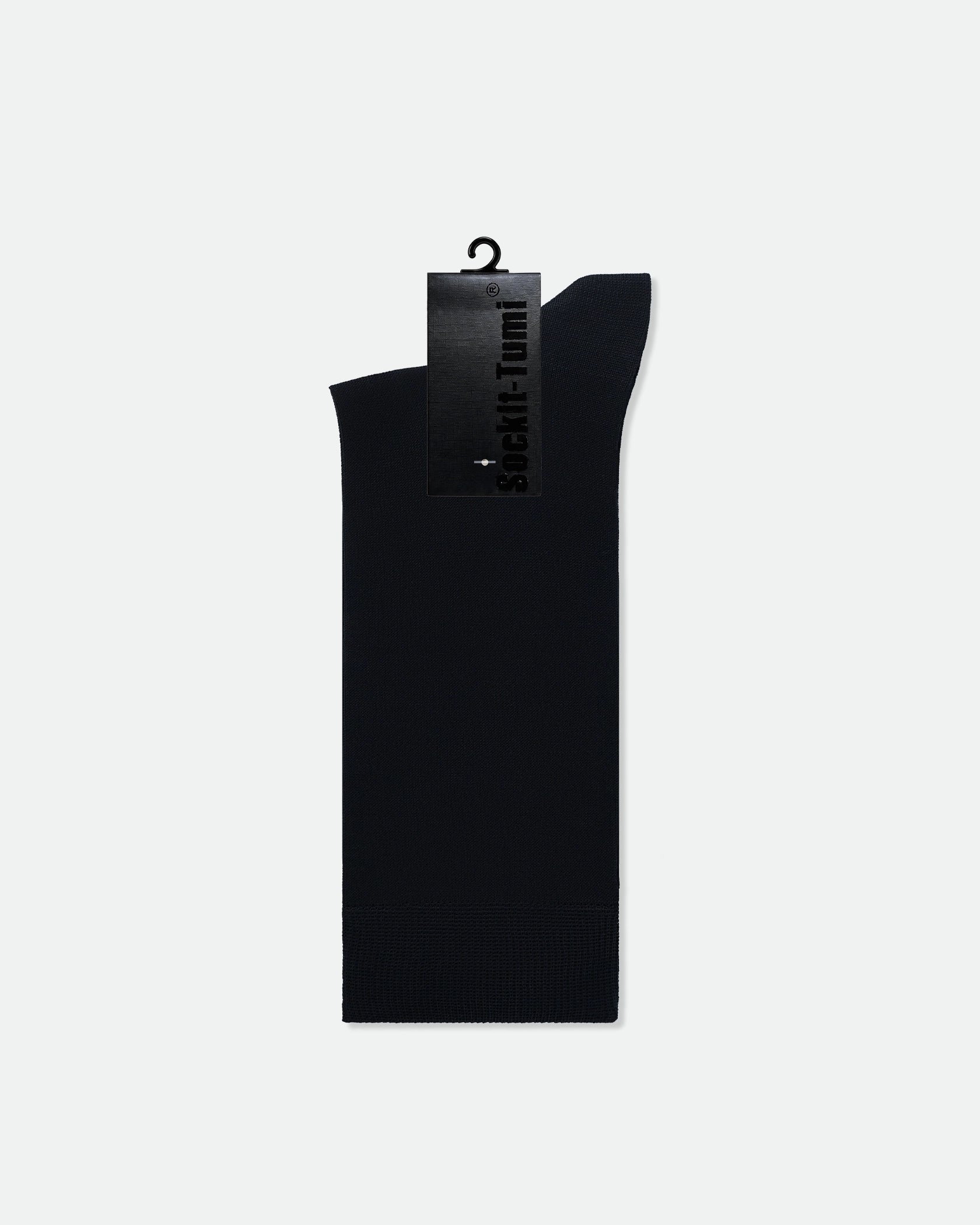 Men's Mercerised Cotton Plain Business Dress Socks Black