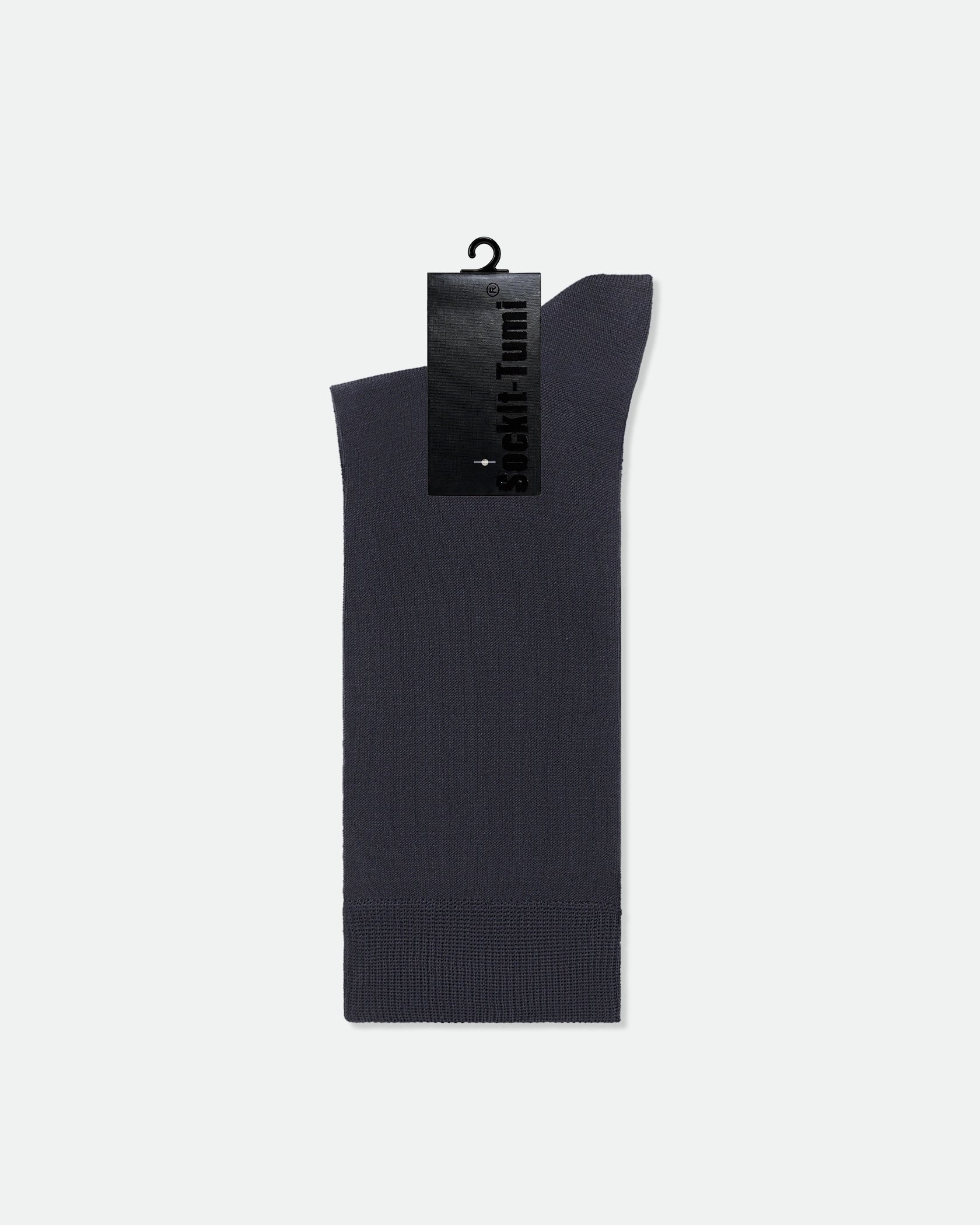 Thin mercerised cotton business dress socks dark grey