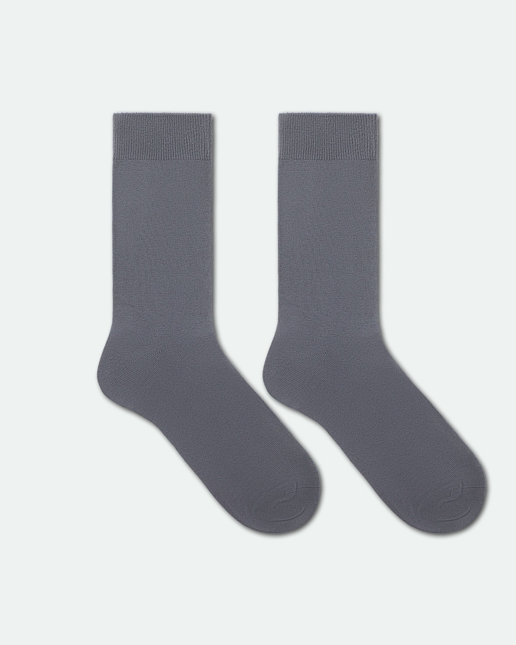 Sockit-Tumi Men's Bamboo Business Dress Socks Plain Grey