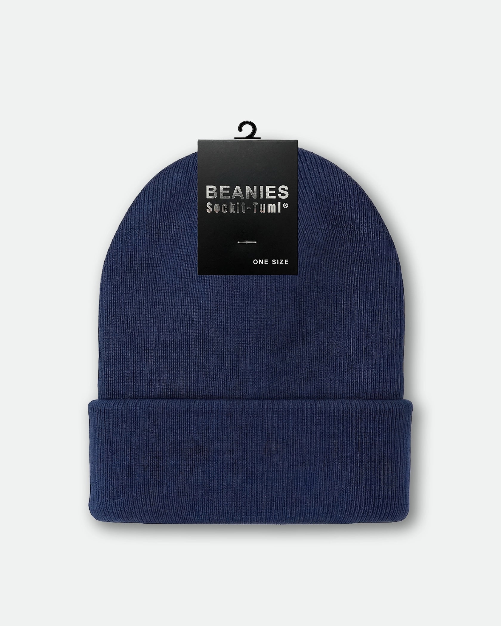 Sockit-Tumi Cuffed Fold Over Beanie Navy Blue