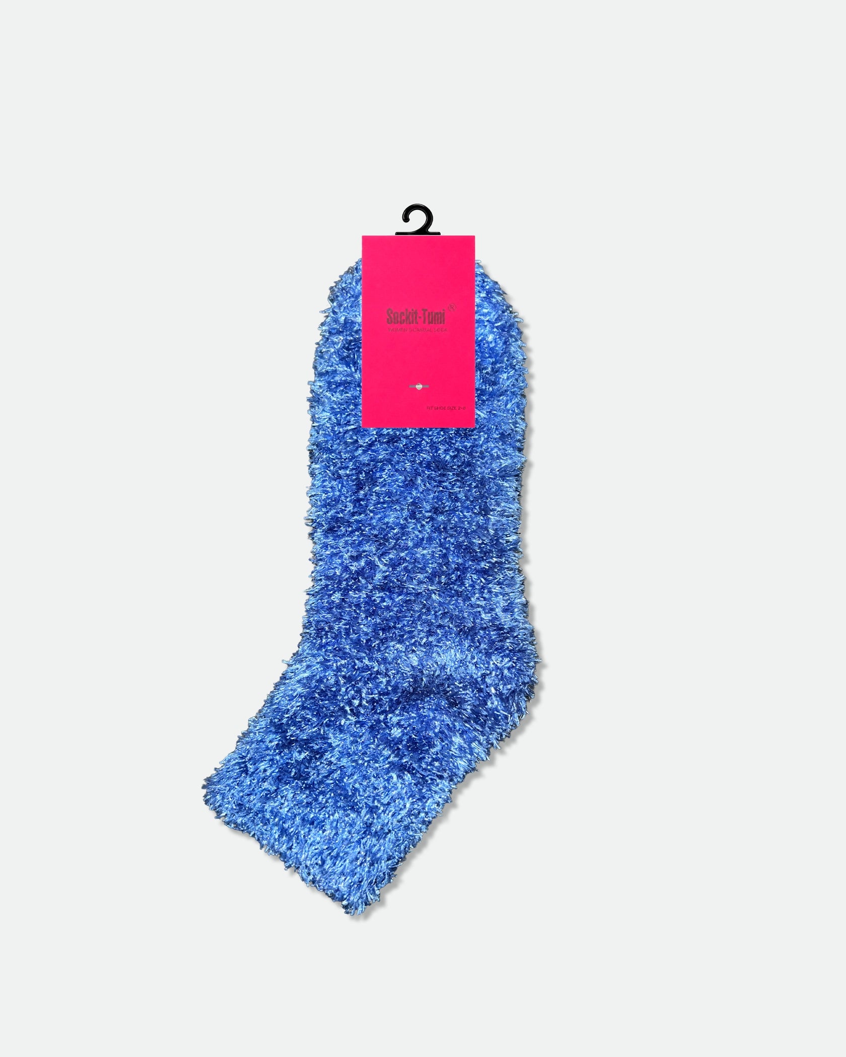 Women's Fluffy Crew Bed Socks Blue