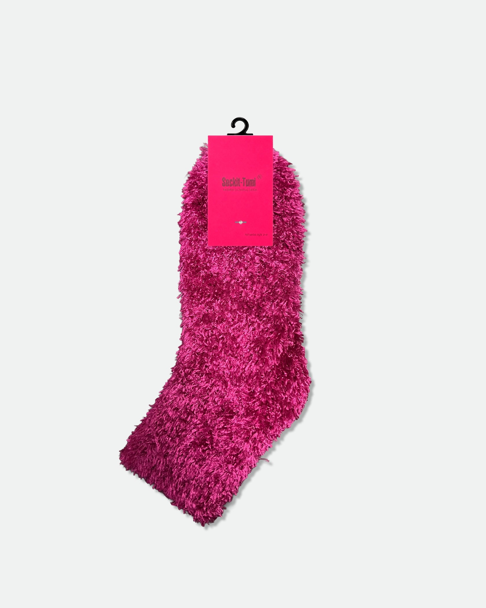 Women's Fluffy Crew Bed Socks Pink